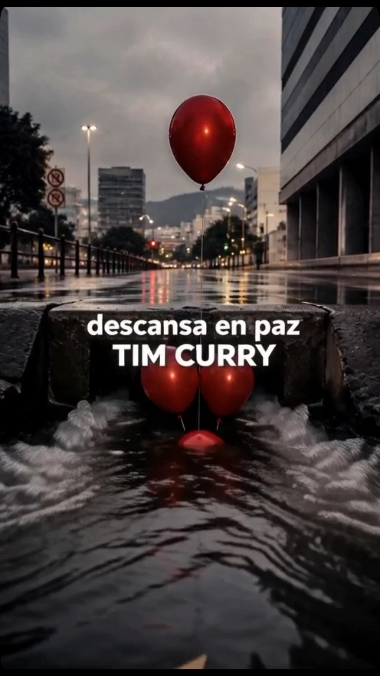 Despedimos al actor Tim Curry que durante los años su personaje de “ it “ el payaso fue la inspiración para muchos haciéndolo el mayor vendedor de globos rojos a nivel global , máximo respeto gran maestro !