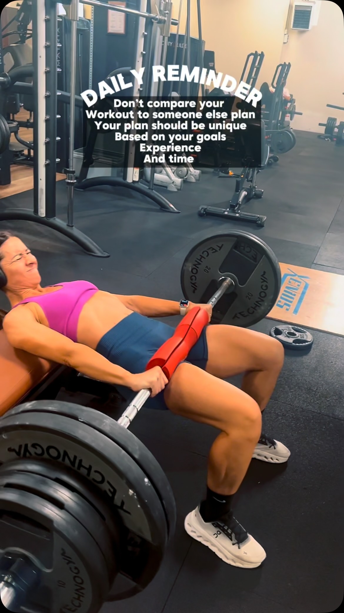 Stop comparing . Start listening to your body .
It is so easy to look at someone else’s highlight reel and feel like you are falling behind. But here is your daily reminder:
Their plan is not your plan.
That person crushing it in the gym? They have been doing this for a decade. They have different genetics, different recovery needs, and a different schedule.
Your workout should fit your life. It should challenge your muscles and respect your recovery time. Use them as inspiration✨🌈