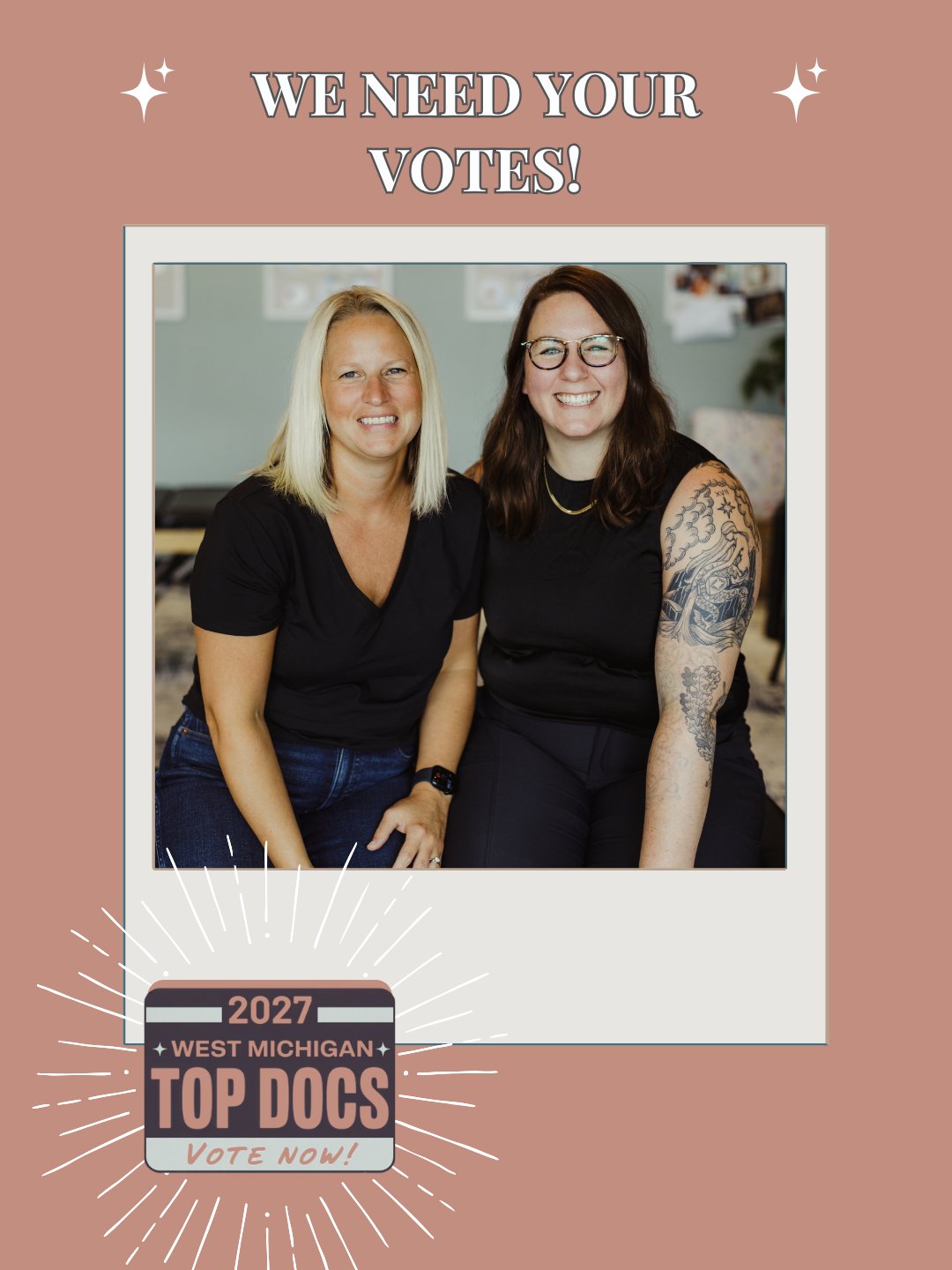 It's that time of the year again! The 2027 Top Docs Contest by @grkids is officially open!
Vote for us for top chiropractors in Grand Rapids! Link in bio 🫶
P.S- voters get entered to win a $150 gift card from a selection of GR's favorite fall farms!