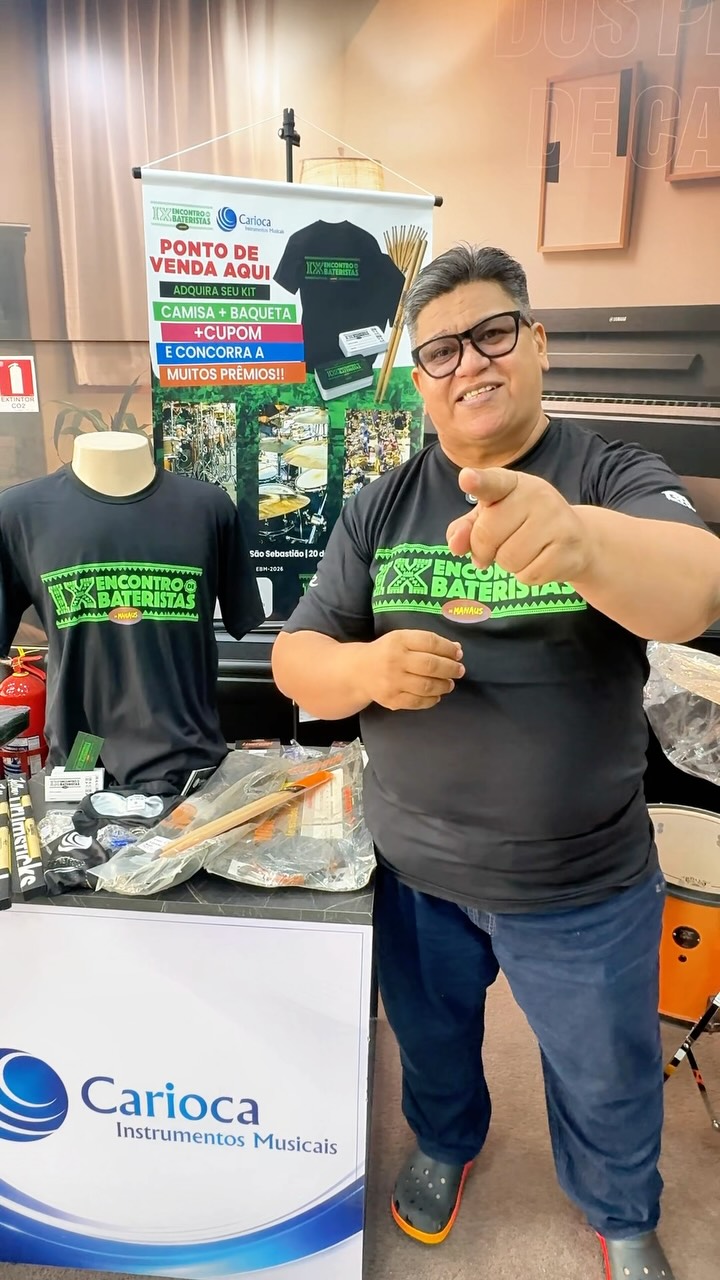Bora de Esquenta do Encontro de Bateristas 🥁 @encontrodebateristasdemanaus
Amanhã, dia 29 de Agosto, às 10h da Manhã, na nossa loja
✅ Passagem das Musicas
✅ Brincadeiras
✅ Sorteio de Brindes, inclusive de um kit do encontro ✨
✅ Venda de Kits do Encontro
Lembrando que na compra do Kit você concorre ao sorteio de uma bateria The Tiger da @oderydrumsbrazil, pratos da @bronzcymbals e muito mais. Valor do Kit R$ 70,00
O IX Encontro será dia 20 de Setembro, no Largo São Sebastião, mas o Esquenta é amanhã na Carioca. Booooooooora 🔥🔥🔥🔥
📍Rua Doutor Moreira 207, Centro, Manaus-AM
🔥Carioca Instrumentos Musicais