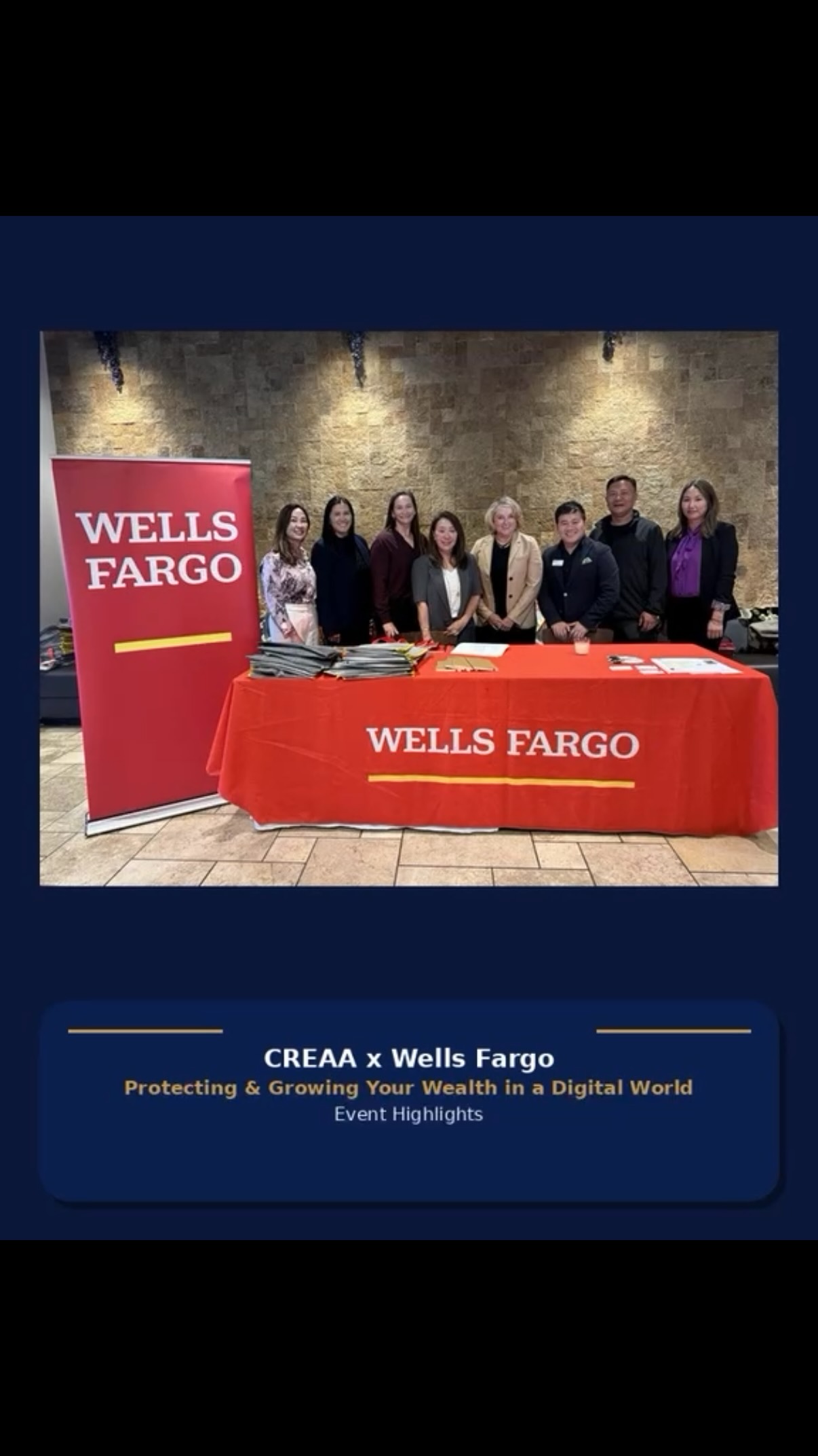 ✨ What a great evening with CREAA × Wells Fargo!
A huge thank you to our amazing speakers Gary Schlossberg and Aaron Alviso, our moderator Kitty Lee, our generous sponsors, Board Members, volunteers, and everyone who joined us! 🙌
It was an evening filled with valuable insights, meaningful connections, and community. ❤️
📸 More event photos and highlights are coming soon — stay tuned!
#CREAA #WellsFargo #RealEstateCommunity #RealEstateProfessionals #Networking MarketOutlook Cybersecurity