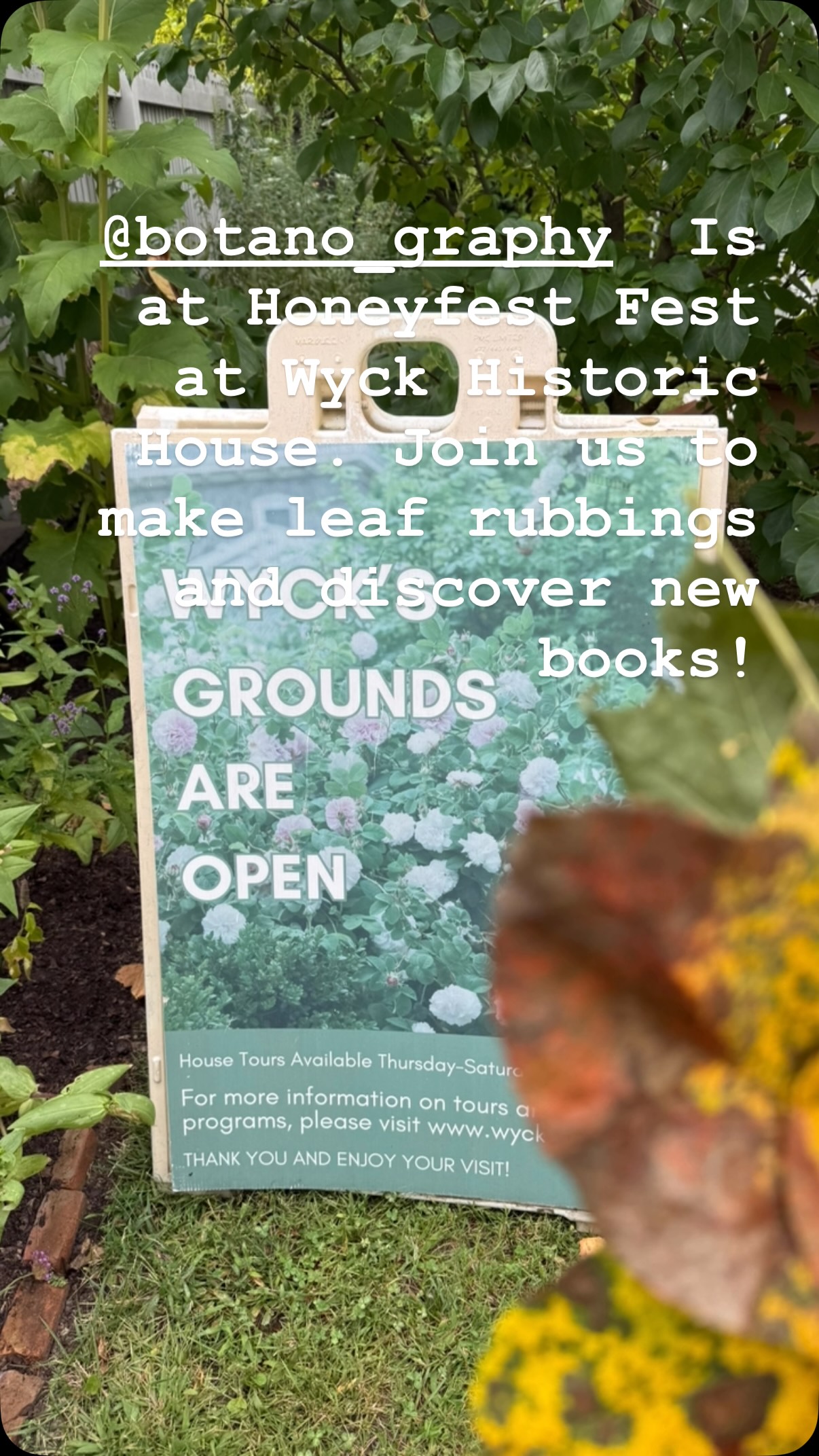 Join Botanography to celebrate bees at Honeyfest at Historic Wyck house in Germantown. 10am -4pm. Food, activities and beekeeping demonstrations.