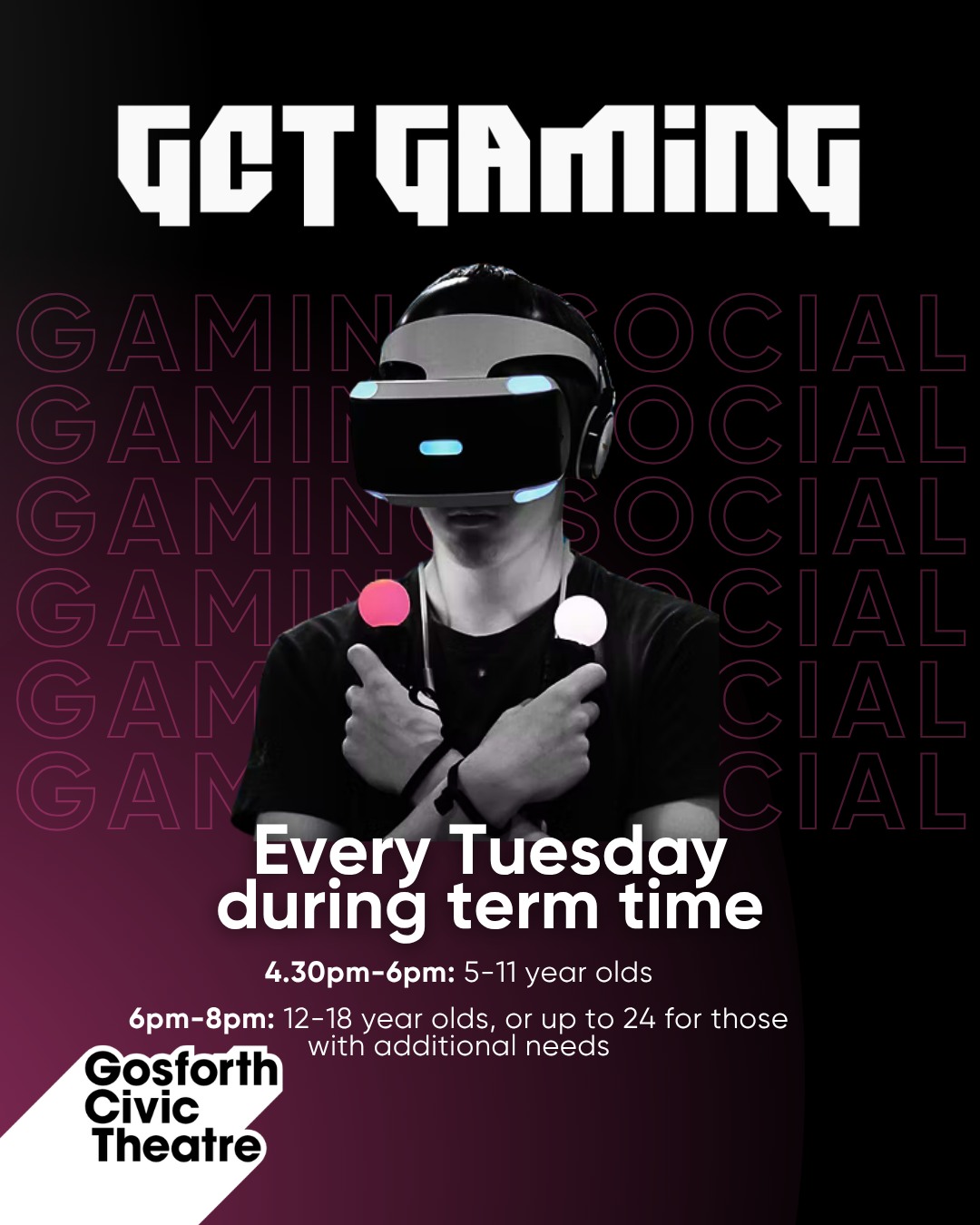 Love gaming? Find your people at GCT 🎮
Gaming Social is a weekly drop-in for young people who want to play games, chat about the things they love and meet other gamers in a friendly space.
We’ve built up a huge collection of consoles and games over the years, from Mega Drive, Spectrum and NES to PS5 and VR, so there’s plenty to play. We also run regular Super Smash Bros. tournaments on the big screen!
It’s just nice to have somewhere to play games with people who get why you love them!
Tuesdays during term time | 1 Sep – 15 Dec
Find out more and register via the link in our bio.