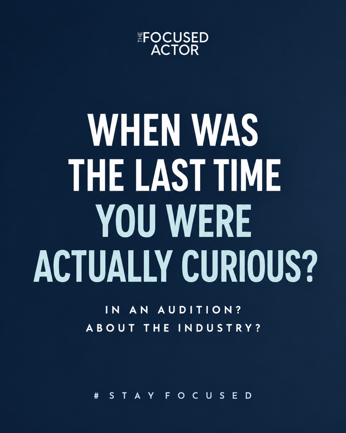 When was the last time you were actually curious?
Not trying to get the audition “right.”
Not trying to predict what casting wants.
Not deciding you already know where the industry is headed.
Just… curious.
About the character.
About the scene.
About the business.
About what else could be true.
August’s recap is about staying open long enough to discover something you might have missed.
Full recap at the link in bio.
#stayfocused #actorlife #ActorLife #ActingTips #ActingCareer