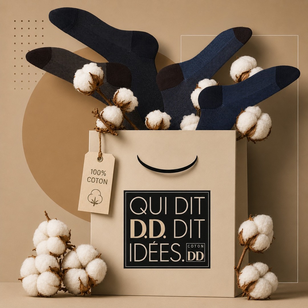 Il existe un fil conducteur qui relie chacune de nos collections à leur origine la plus pure : le coton et la laine. Des flocons blancs récoltés dans les champs aux fibres les plus nobles tissées avec soin, jusqu'au geste de couture qui donne forme à la chaussette, chaque étape incarne la même philosophie qui nous accompagne depuis toujours.
Cet article réinterprète un cliché issu de nos archives historiques pour raconter — hier comme aujourd'hui — un engagement qui ne change pas: une qualité authentique, des matières naturelles, des idées qui traversent le temps.
Qui dit D.D., dit idées. Découvrez notre collection.
#doredore#goldgold#hosery