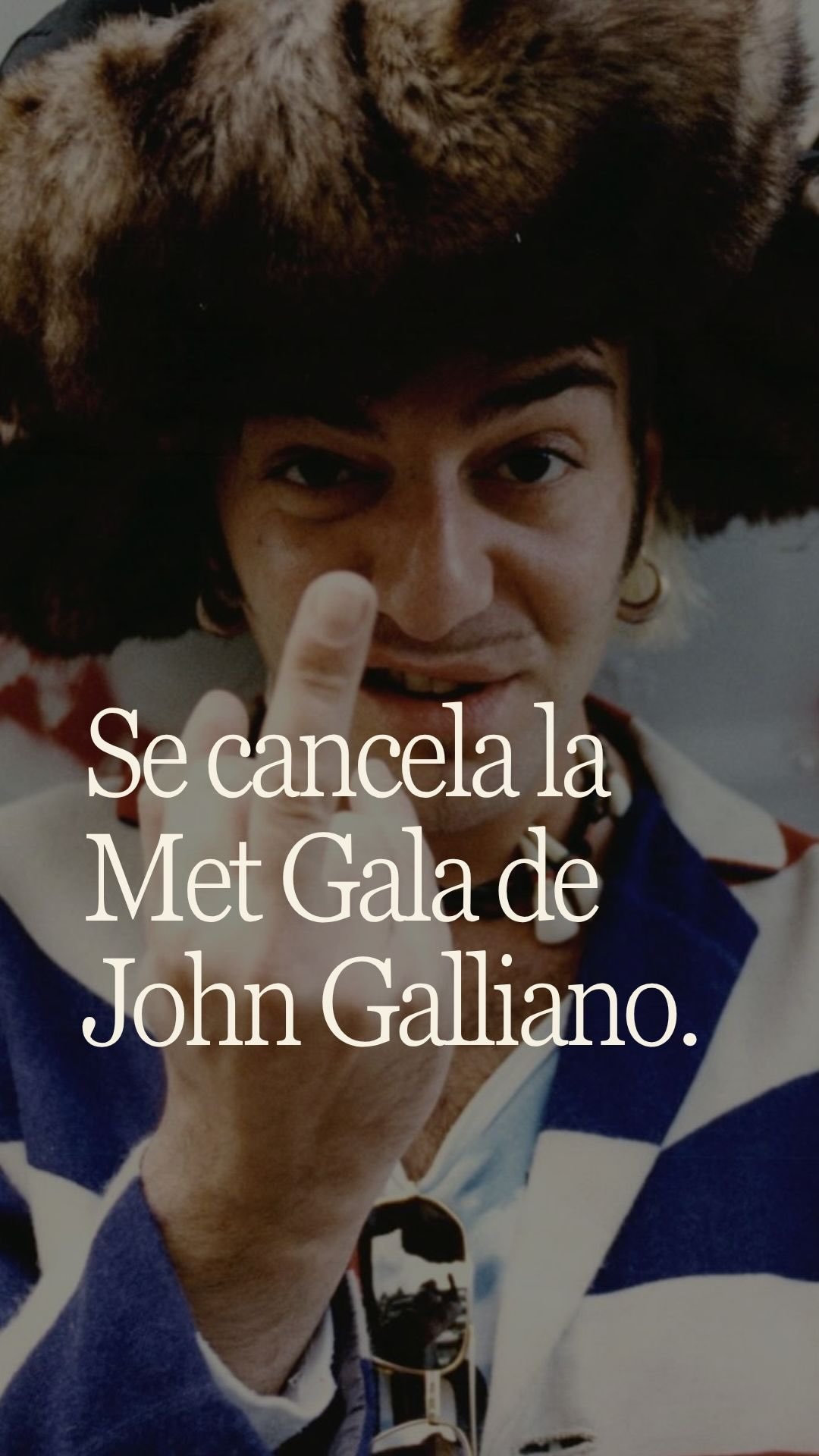 🚨| Se cancela la #MetGala de @jgalliano.