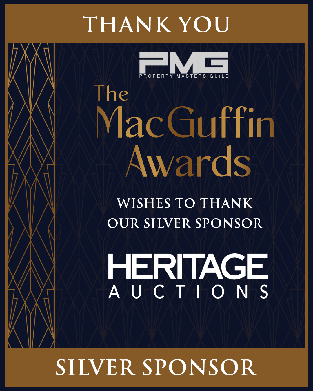 Thank you to Heritage Auctions for sponsoring this year's MacGuffin Awards. We appreciate your support.