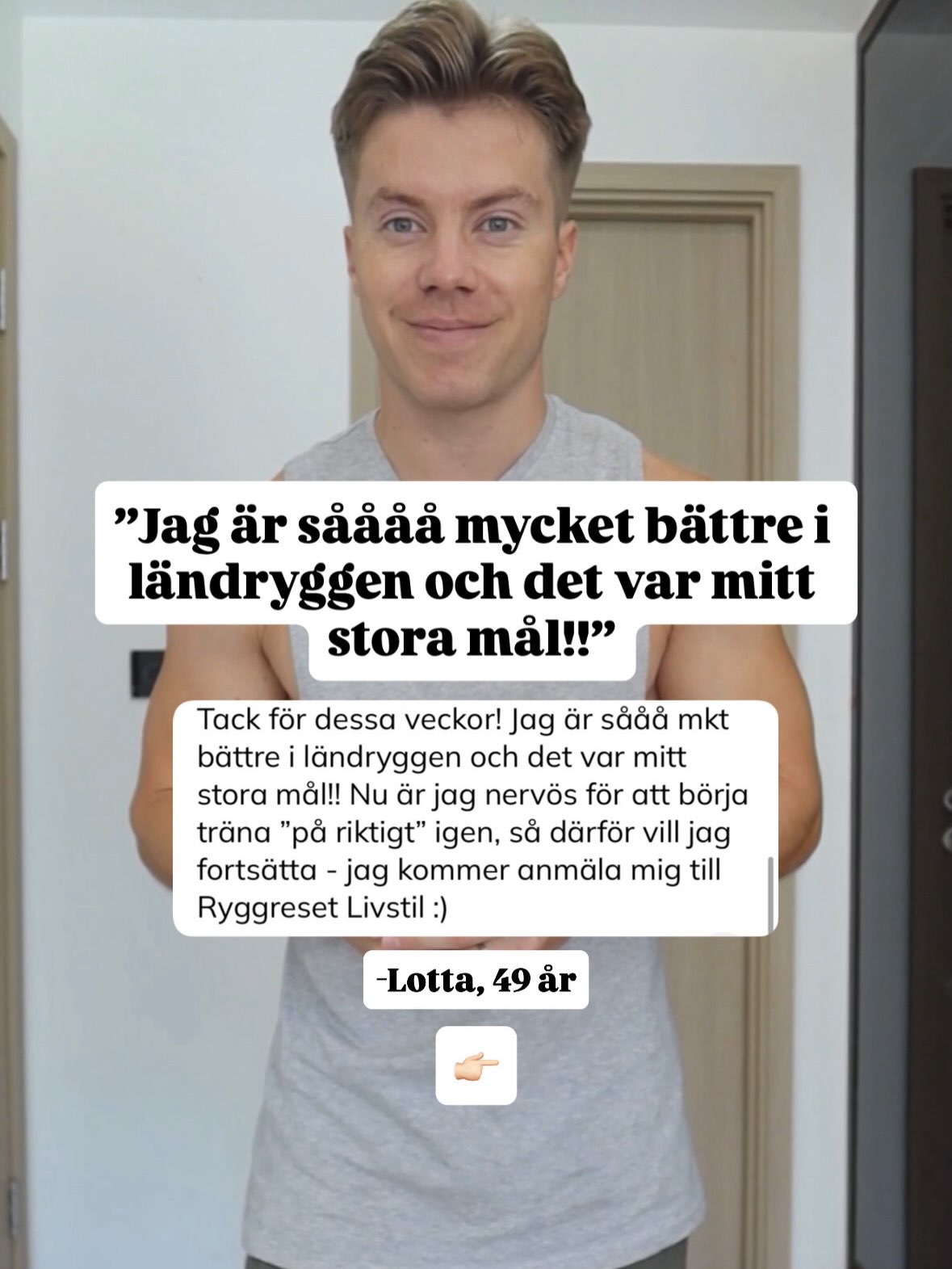 Tänk om 30 dagar kunde släppa på åratal av spänningar? Jag ser det hela tiden 🙏🏻
Kommentera ”reset” så visar jag vilket program Lotta kört 👇🏻
#träning #hälsa #smärtfri #rygg