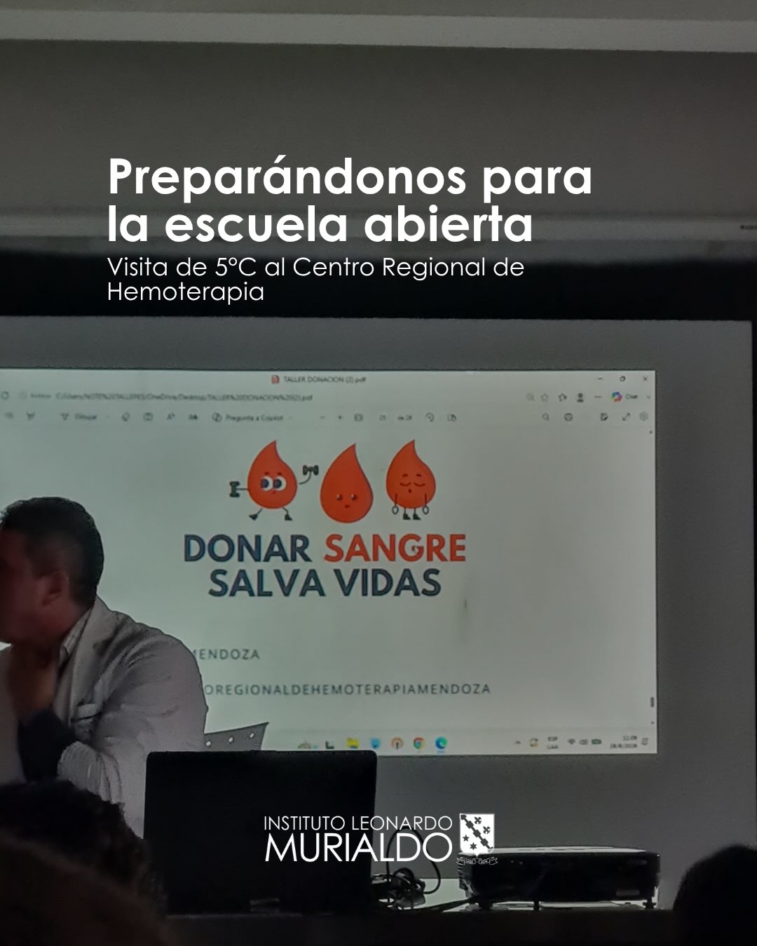 Los alumnos de 5to año C visitaron el Centro Regional de Hemoterapia dentro del espacio curricular Salud y Sociedad preparándose para la Escuela Abierta 2026.
❤️💛💙
#murialdo #aprendizaje