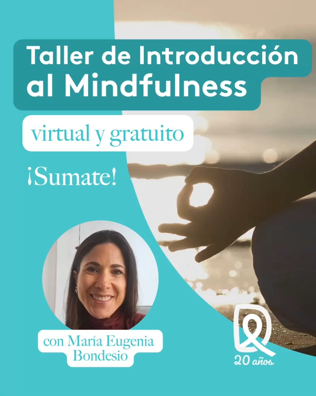 🧘♀️ Un espacio de autocuidado, serenidad y bienestar ✨
En el marco de nuestro 20.° aniversario acompañándote 🥳, María Eugenia Bondesio te invita a sumarte al Taller de Introducción al Mindfulness de la Fundación Donde Quiero Estar.
Este espacio es una invitación a hacer una pausa en tu rutina diaria, respirar un rato y conectar con vos.
"Te voy a guiar con ejercicios muy simples de respiración, visualización creativa y meditación guiada. Es una forma de enfocanos y encarar cada uno de los desafíos del día a día con más energía y paz."
🌷 Pensado especialmente para quienes están atravesando un cáncer y necesitan un momento de serenidad y recargar energías.
💻Modalidad virtual y gratuita.
👉 Inscribite para participar http://walink.co/b8fdca
#mindfulness #fundaciondondequieroestar #20años #autocuidado #bienestar #pausayrespiro #saludybienestar #acompañamiento
@vickyvieltemperley @VickyViel @casullocecilia