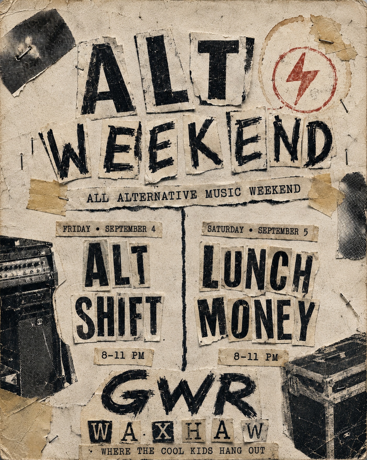 Two nights. Two bands. One loud weekend.
ALT WEEKEND takes over GWR Waxhaw.
Friday, September 4
Alt Shift | 8–11 PM
Saturday, September 5
Lunch Money | 8–11 PM
Alternative rock, cold drinks and absolutely no reason to stay home.
GWR Waxhaw: Where the cool kids hang out.