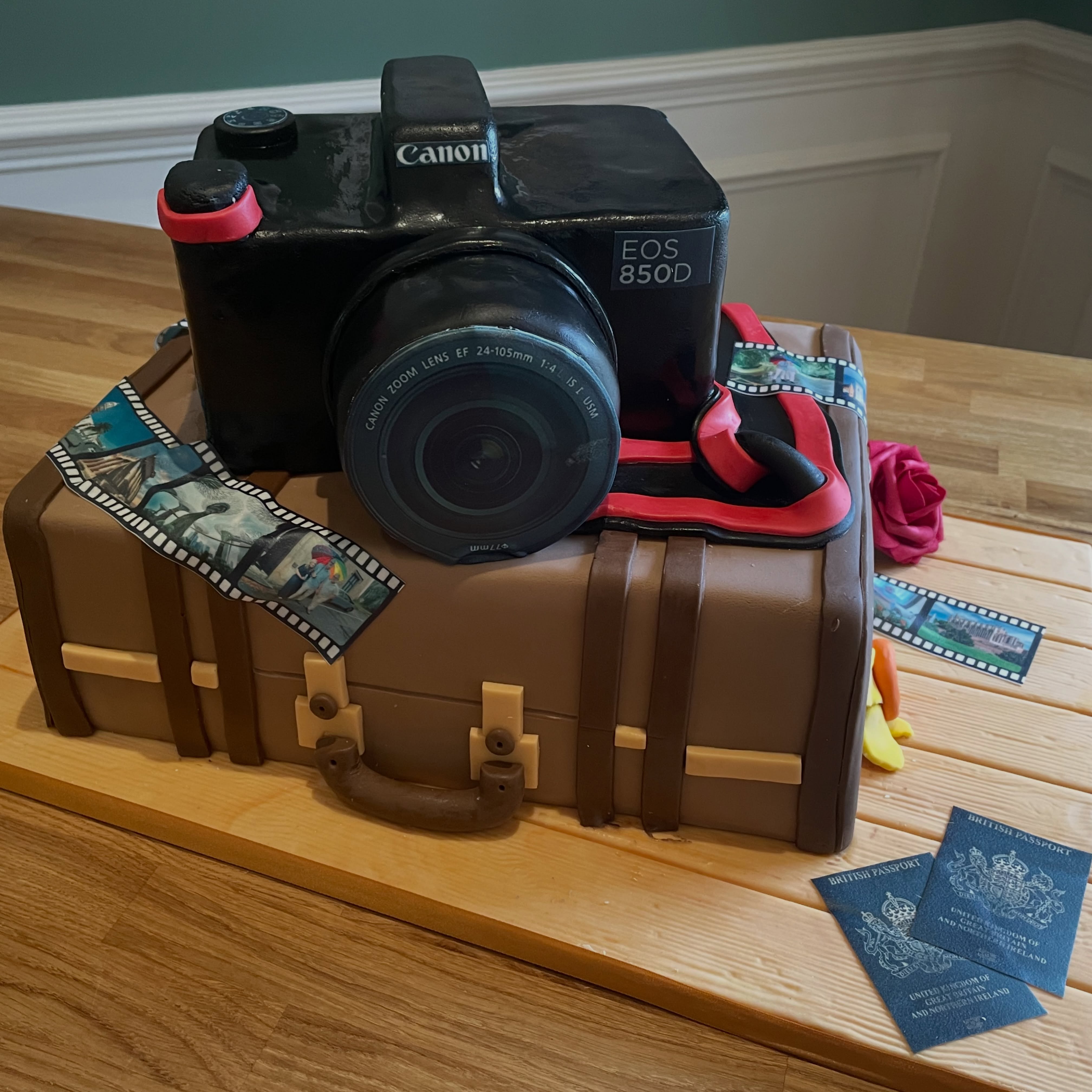 ✈️📸 A wedding cake with a difference…
My grooms wanted something that was completely personal to them with a cake that celebrated who they are as a couple and the things they love.
With a passion for travel and photography, the brief was to bring those memories to life in cake form.
From the fully edible suitcase and camera, to the camera film reels featuring some of their favourite memories, every detail was created especially for them. 🎂❤️
A wedding cake that wasn’t just something to eat… but a little story about their journey together. ✈️📷💍
#WeddingCake #WeddingCakeDesign #UniqueWeddingCake #TravelWedding #CakeArtist @canonuk