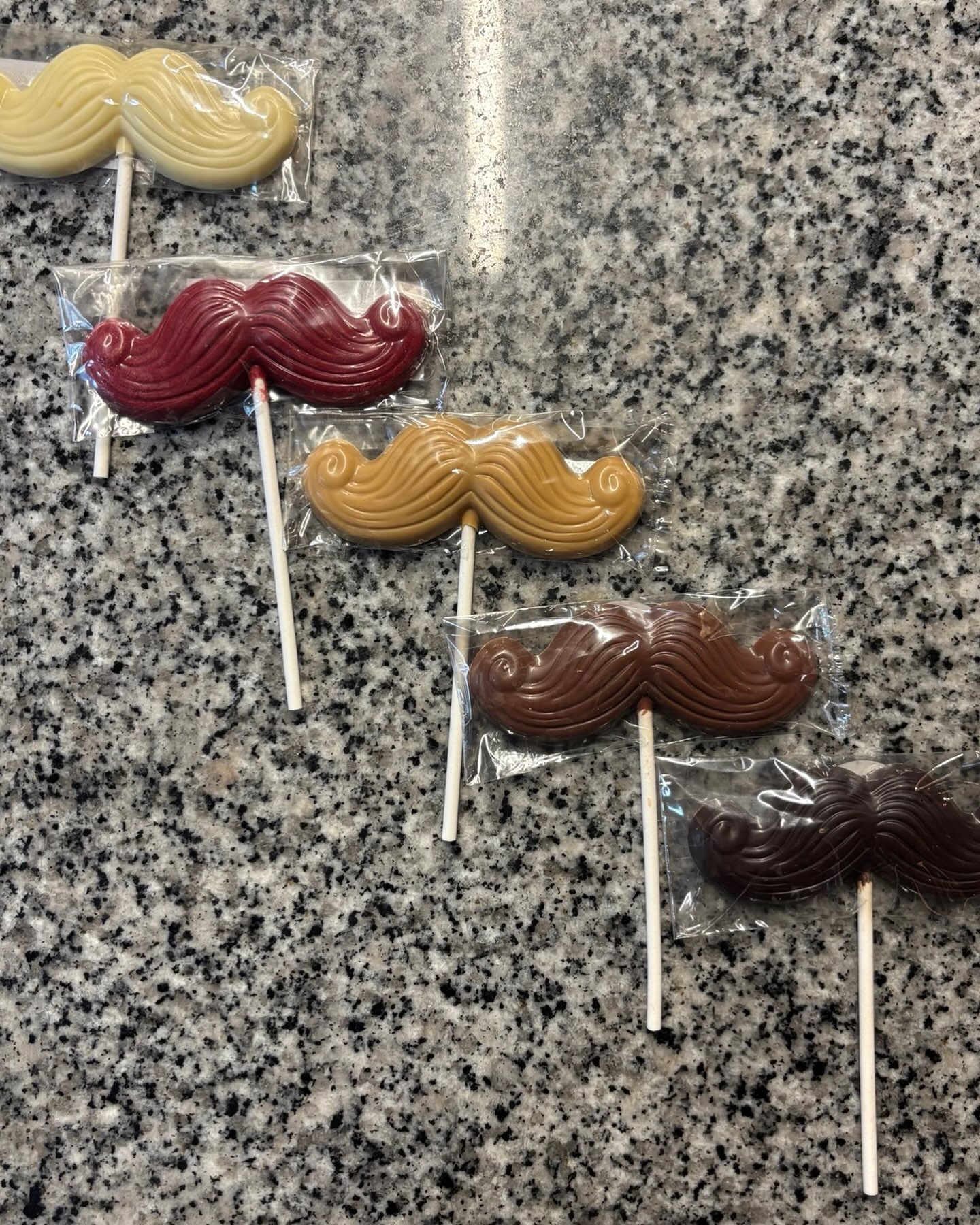 Don’t forget all the father’s and any father figures out there this weekend… we’ve got plenty of these fun moustache pops, tool kits, and nut filled moustache balls plus lots of other treats.