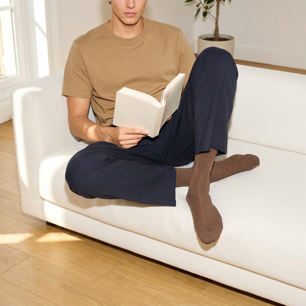 Le luxe de la douceur au quotidien.🧦
Les chaussettes Soft Cotton pour homme sont confectionnées en coton égyptien de haute qualité. Les pointes sont ressourcées à la main, afin d’en réduire l’épaisseur et d’offrir un plus grand confort au niveau des orteils.
Le coton provient d’Égypte, une région réputée pour la qualité de ses fibres. Dans la fertile vallée du Nil, les sols riches en limon et les conditions d’irrigation favorisent la croissance de fibres particulièrement longues, idéales pour obtenir des fils doux, élastiques et résistants.
Avant la transformation, le coton est peigné afin d’éliminer les fibres les plus courtes et de sélectionner les plus longues et les plus uniformes. Ce processus rend le fil encore plus fin, plus lisse et plus agréable au toucher.
Outre le coton, ces chaussettes contiennent du polyamide, qui contribue à renforcer leur résistance, et de l’élasthanne, qui garantit élasticité, maintien et un confort optimal, en s’adaptant naturellement à la forme du pied.
Un confort au quotidien qui repose sur la qualité des fibres.
#doredoreicon