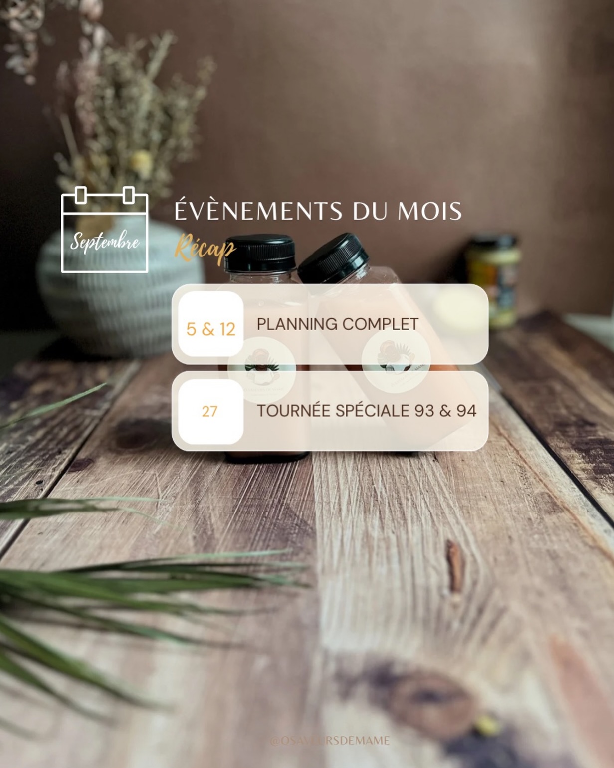 Planning de septembre ✨
Quelques dates sont déjà complètes, mais il reste encore des disponibilités, n’hésitez pas à nous contacter, on se fera une joie de participer à vos plus grands projets 🧡✨
Contactez-nous ⬇️
💌 en DM, SMS ou Whatsapp (en bio)
📧 par mail (en bio)
🌐 via le formulaire de demande de devis (lien en bio)