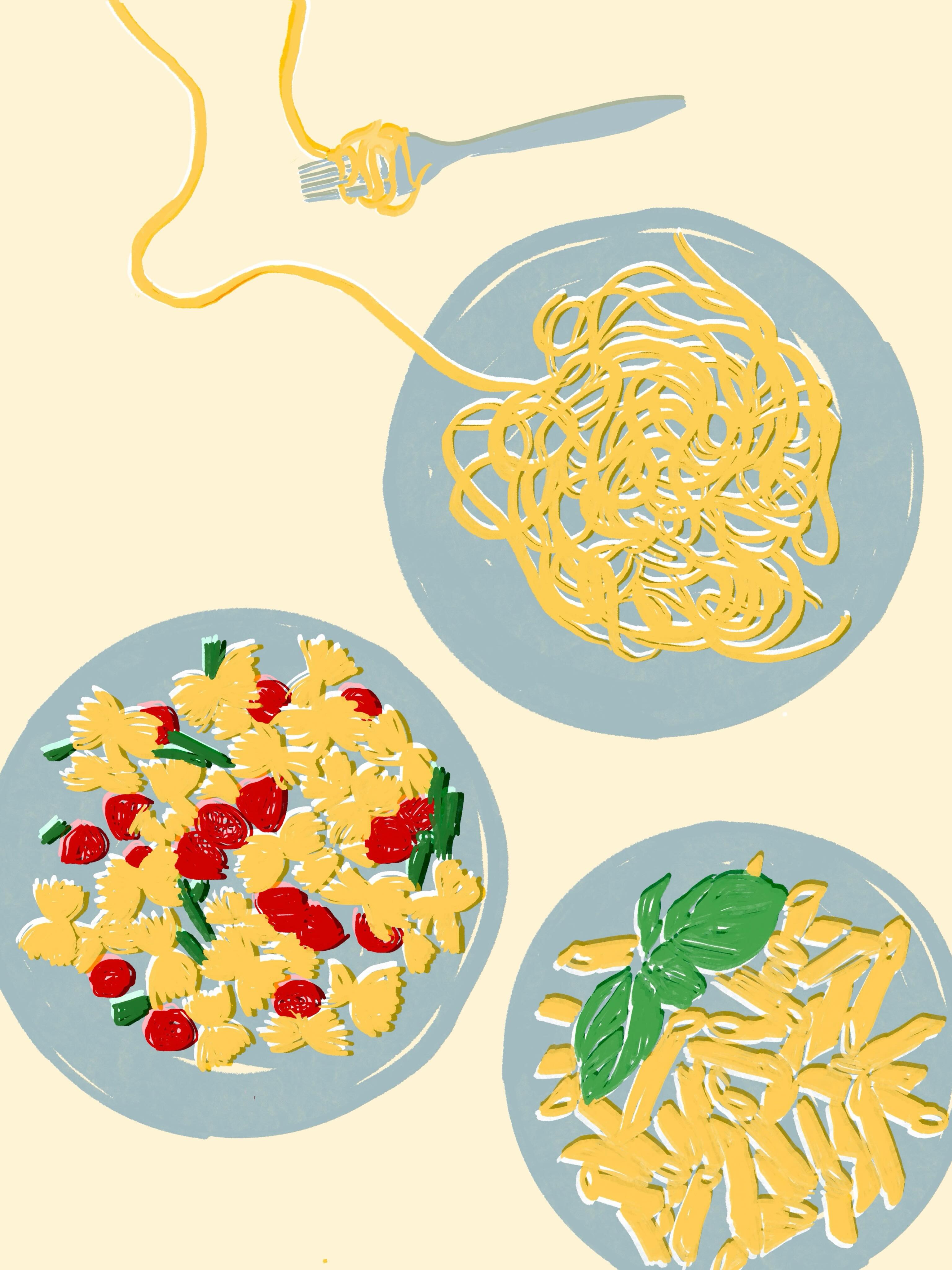 cutie pasta illustration for the September Issue of @cherrycreeklifestyle ❣️❣️❣️