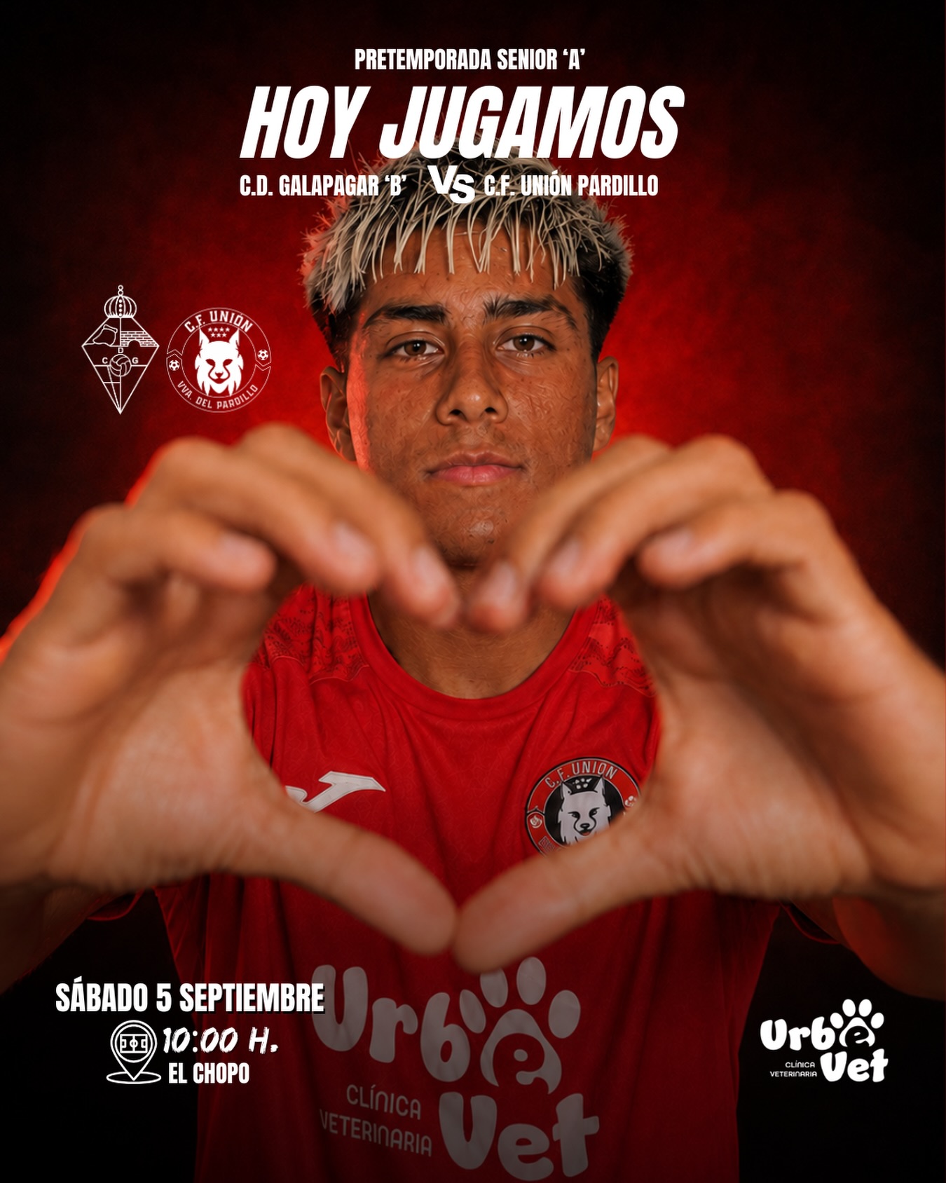 HOY JUGAMOS 🔴⚫️ • Pretemporada 5.
🆚 @cdgalapagar ‘B’
🏟️ El Chopo
⏱️ Sábado, 10:00 h.
¡Somos Unión!
¡Somos Villanueva del Pardillo!