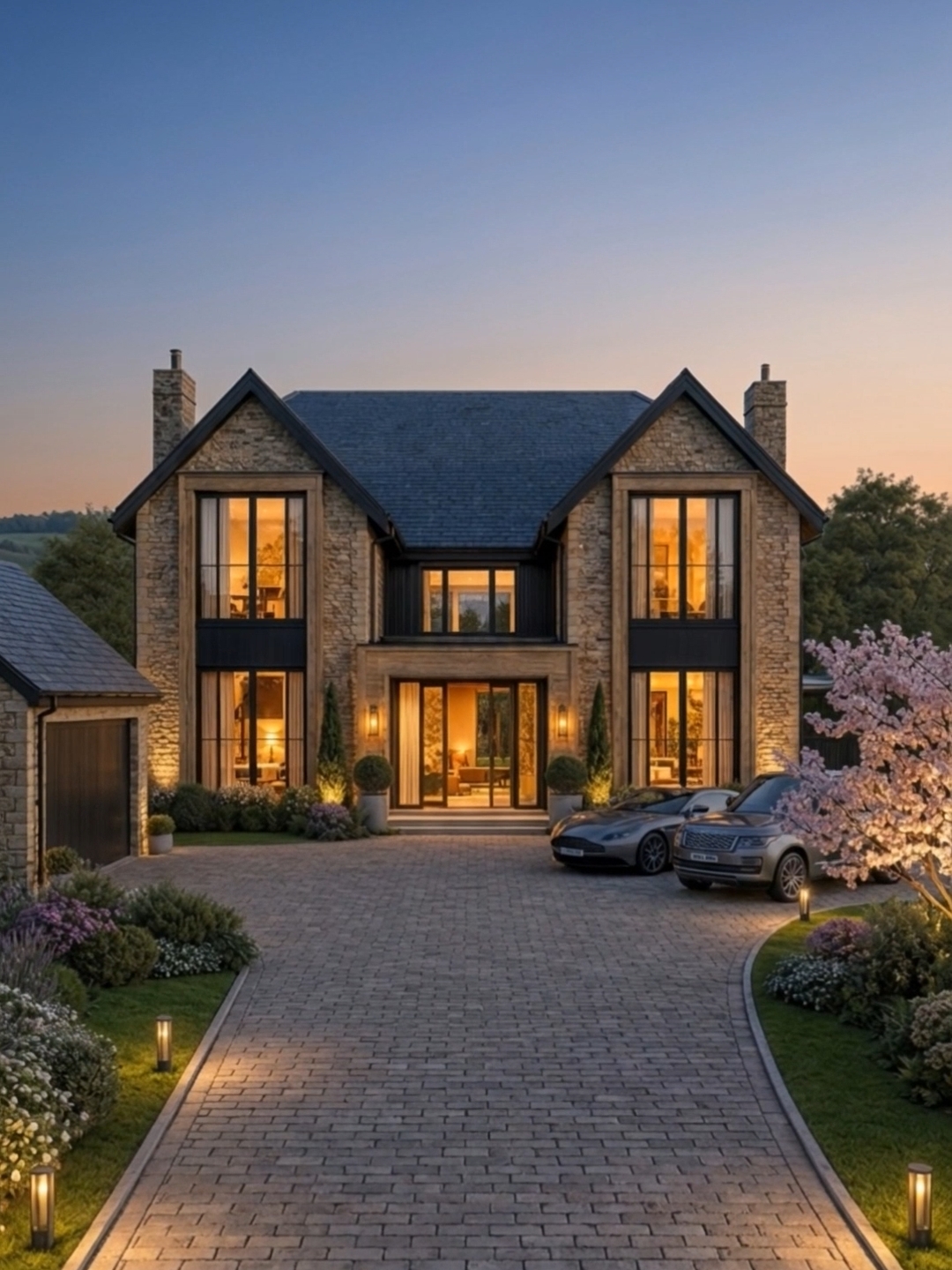 🏡 Three Households, Chalfont St Giles.. a walk through the concept.
ㅤ
Front door to the last drone shot — the hall and its curved stair, the kitchen, the formal living room through the stone arch, the study, the gym, the garden at dusk.
ㅤ
Three detached five-bedroom homes, each on its own 0.4 acre plot, in a Buckinghamshire village with a historic high street, a green and a proper community feel.
ㅤ
Chalfont & Latimer is thirty to forty minutes into London on the Met line or Chiltern, with the M25 and M40 both close by.
ㅤ
Every frame here is concept design.. nothing is built yet. It's a way of walking through what these plots can carry before a single foundation goes in.
ㅤ
Concepts are where a scheme starts, not where it ends. The buyer takes it from here and shapes it around how they want to live 🌿
ㅤ
Head to the link in our bio for more details.