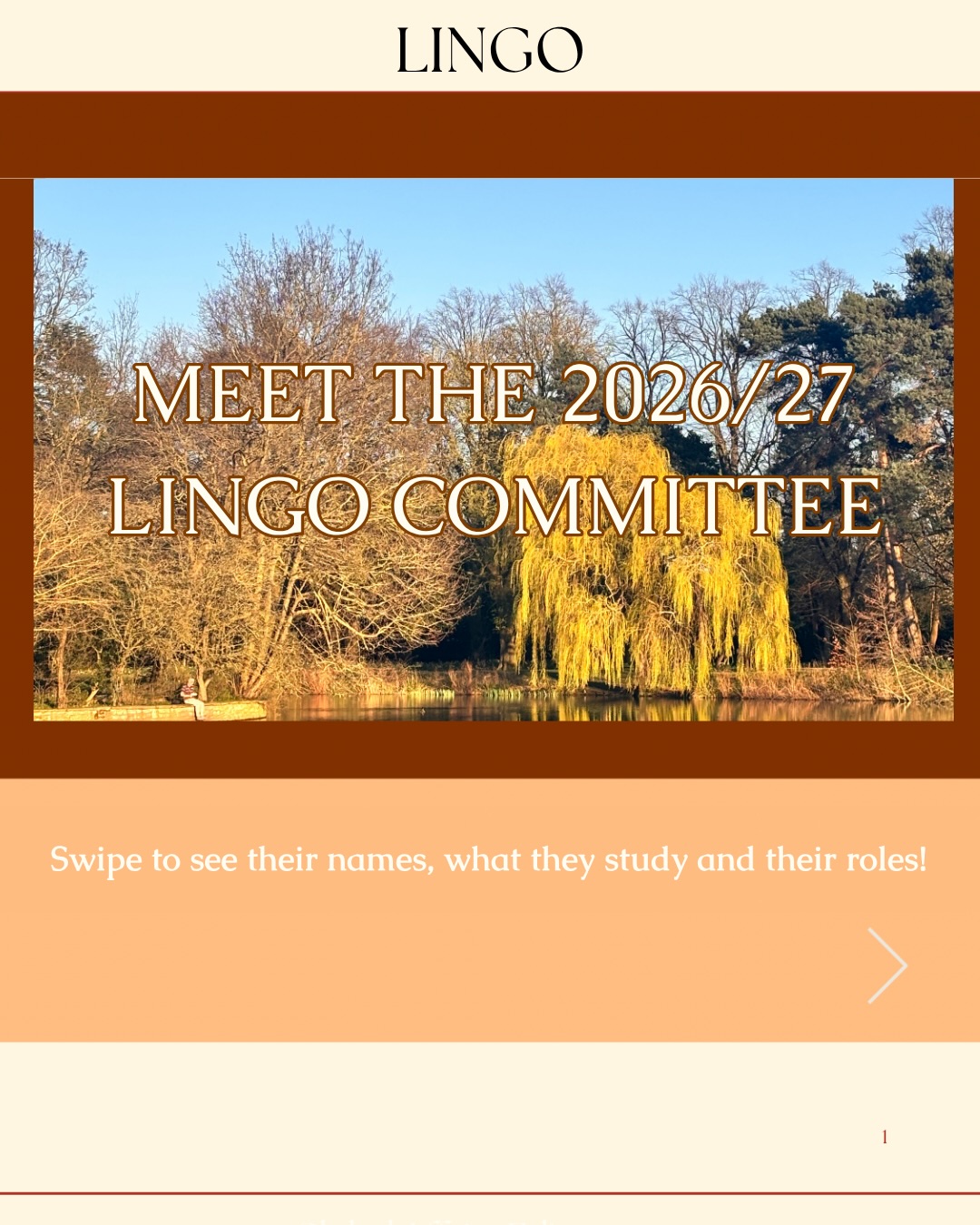 University of Nottingham nearly opens for the year 2026-2027 and Fresher’s week will begin soon… We are excited to share that our new committee is ready for this upcoming year 🧡 Meet the 26/27 committee for Lingo Magazine! Swipe to see who is in the committee, their roles and thoughts.
Hope to see you all in Fresher’s fair. 💛