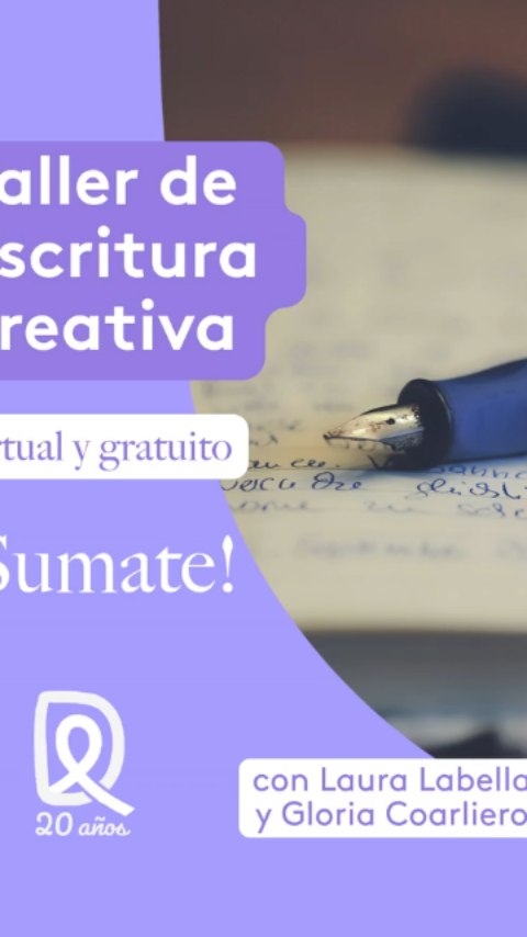 ✍️ Un espacio para jugar con las palabras y conectar con nuestro interior ✨
En el marco de nuestro 20.° aniversario acompañándote 🥳, Laura Labella y Gloria Cialiero te invitan a formar parte del Taller de Escritura Creativa de la Fundación Donde Quiero Estar.
La propuesta es usar las palabras como un vehículo de conexión entre nuestro adentro y el mundo externo.
"Usamos consignas para bucear adentro y sacar vivencias, emociones, historias, ideas... todo aquello que nos habita profundo y que podemos poner en un papel para mirarlo, pensarlo, reinventarlo, divertirnos. Así nos salen poemas, crónicas, cuentos, novelas. Es, básicamente, un juego con palabras."
🌷 Espacio pensado especialmente para pacientes con cáncer.
💻 Modalidad: Virtual y gratuita.
🕒 Cuándo: Lunes por medio, de 15:00 a 16:30 hs
No necesitás ningún tipo de experiencia previa ni lecturas. Todo el mundo que ama la palabra escrita es bienvenido.
👉 ¿Te gustaría inscribirte? Para participar mandá mensaje aquí https://walink.co/b8fdca
#escrituracreativa #fundaciondondequieroestar #20años #acompañamiento #expresioncreativa #bienestar #comunidad
@vickyvieltemperley Vicky Viel @casullocecilia