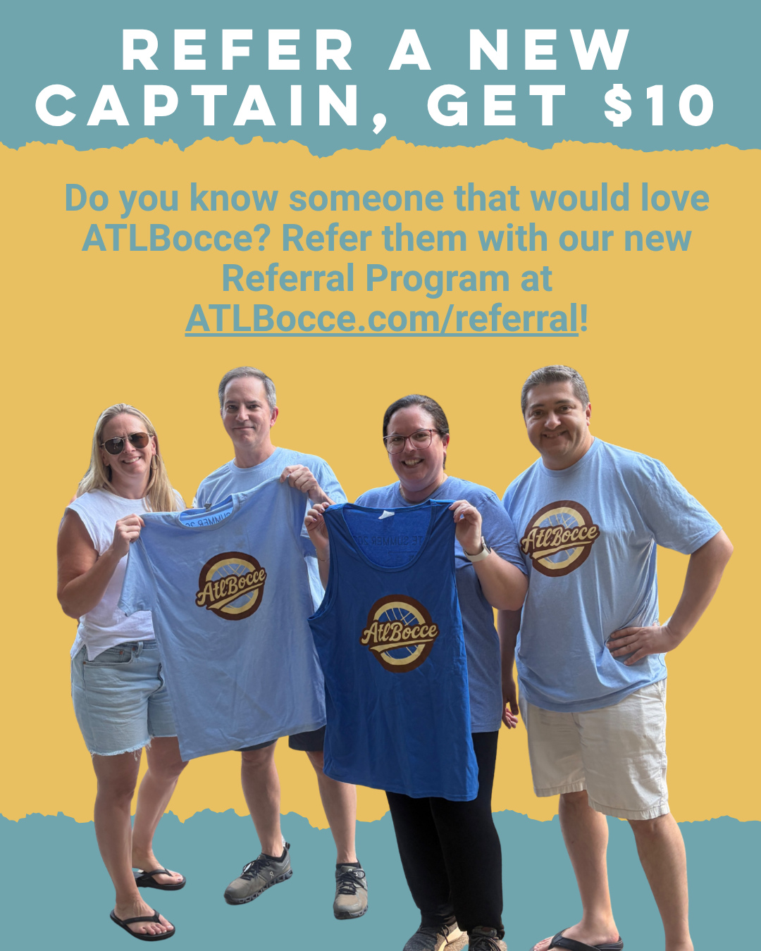 Get rewarded for inviting your friends to play with ATLBocce!