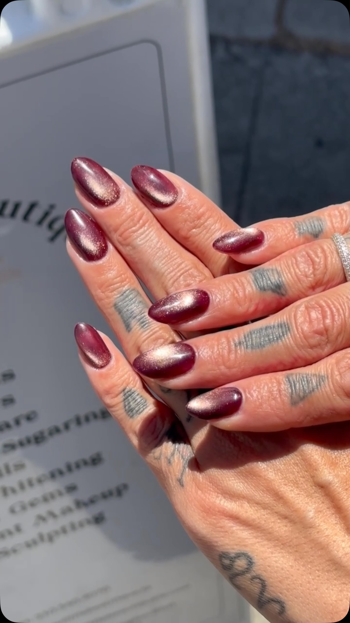 Autumn Harvest Cat-Eye Manicure
A rich mix of cranberry, berry, caramel, bronze, and rose-gold cat eye shades that capture the colors of fall. Finished with a glossy shine for a warm, seasonal manicure.
You can view all color options under our September specials post 🤍
#losangelesnails #losangelesnailsalon #losangelesnailtech #losangelesnailartist #fallnails
