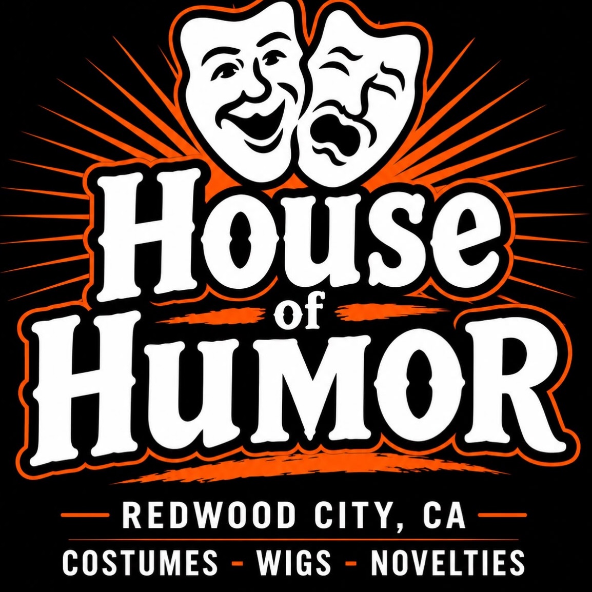 HALLOWEEN IS HERE! HOUSE OF HUMOR! GET INTO IT!
WE ARE DOUBLE THE SIZE! SAME LOCATION -TWICE THE SIZE!
729 EL CAMINO REAL REDWOOD CITY! WE ARE HALLOWEEN!