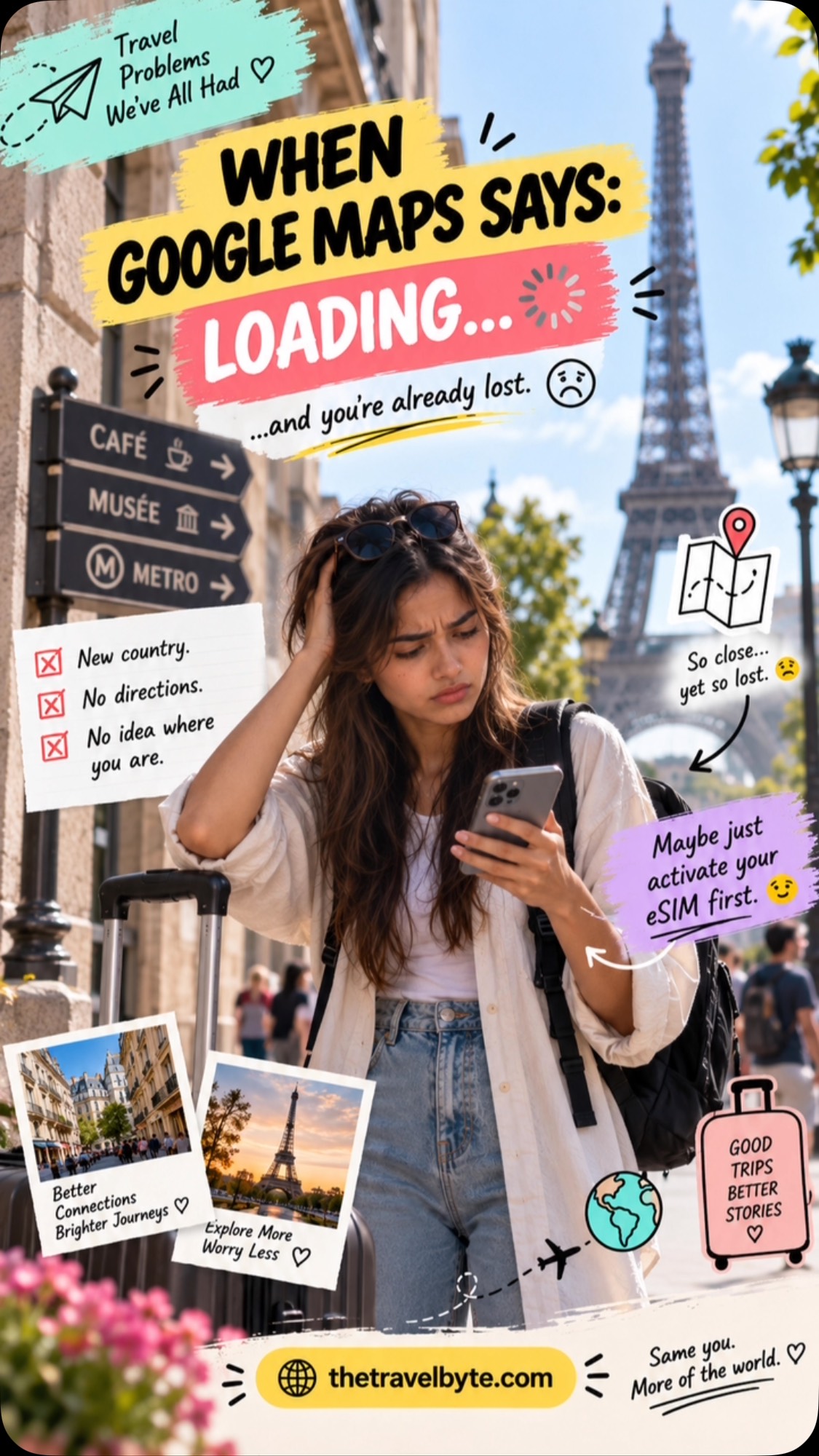 Lost in a new country with Google Maps stuck on “Loading…”? 😭📍
We’ve all been there.
Don’t let bad connectivity turn your adventure into a guessing game. 🌍
With a Travelbyte eSIM, you can:
📲 Stay connected from the moment you land
🗺️ Use Google Maps & travel apps
🚕 Book taxis & navigate with ease
💬 Stay in touch wherever you go
Land connected. Find your way. ✈️
👉 thetravelbyte.com
#travelling #airport #traveler #traveltips #stayconnected