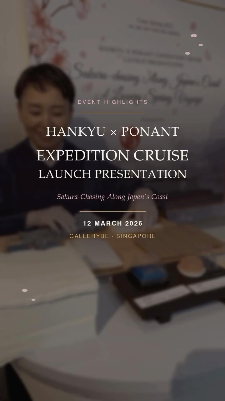 ✨ A Journey Beyond the Ordinary ✨
On 12 March 2026, Michi & Co. was delighted to host an exclusive Hankyu Ă— PONANT gathering at GalleryBe Singapore, welcoming discerning travellers for an intimate introduction to the world of luxury expedition cruising.
More than a presentation, the afternoon was designed as a multi-sensory journey inspired by “ Sakura “Chasing” Voyage Along Japan’s Coast.“ 🌸🚢
Guests experienced Japanese culture through hands-on workshops, including wagashi finishing paired with matcha tasting and yukata dressing. The event also featured a special live calligraphy performance by Showfu (@nikon_inktion ), who created Sakura Kaido against a backdrop of music.
To bring the voyage to life, Chef Akane (@ichigoichie_sg )curated a collection of finger foods inspired by the cruise’s eight ports of call. Guests were invited to enjoy a guided gallery tour, exploring each destination through its story, flavours, and atmosphere, engaging all five senses along the way.
A beautiful afternoon and evening of inspiring conversations, cultural discovery, and a glimpse into one of Japan’s most extraordinary luxury cruise experiences.
Thank you to our guests and partners for making this special occasion so memorable.
#MichiAndCo #HankyuTravel #PONANT #LuxuryCruise