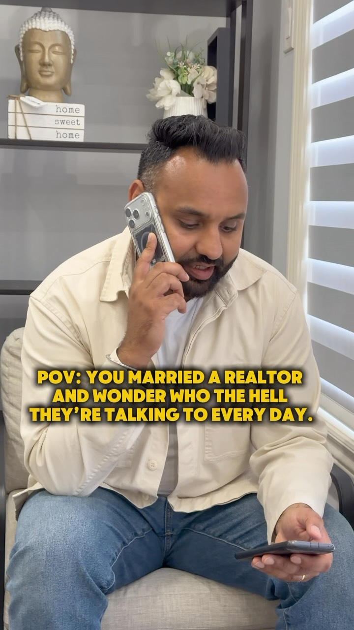 POV: You Married a Realtor… Now You Know Who They’re Always Talking To
“Who the hell is he talking to all day?”
Two phones in my hands and I could be talking to a client, seller’s agent, buyer’s agent, builder, mortgage broker, home inspector, real estate lawyer, photographer, videographer, social media manager… and the list goes on.
And yes — somewhere between all those calls, we also become therapists, negotiators, problem-solvers and full-time deal hunters.
Because being a Realtor isn’t just showing homes.
It’s answering the phone, finding opportunities, negotiating better deals, solving problems and being there when your clients need you.
Whether you’re looking to rent, buy, sell or find a builder/inventory deal, reach out.
If you want a Realtor who actually picks up the phone and keeps looking for the best deal for you — you know who to call.
📞 416-857-7186
Send this to someone who’s always complaining that their Realtor never answers their calls.
#arshpanesar #tdotpreconca #realtorlife #realestate #GTArealestate