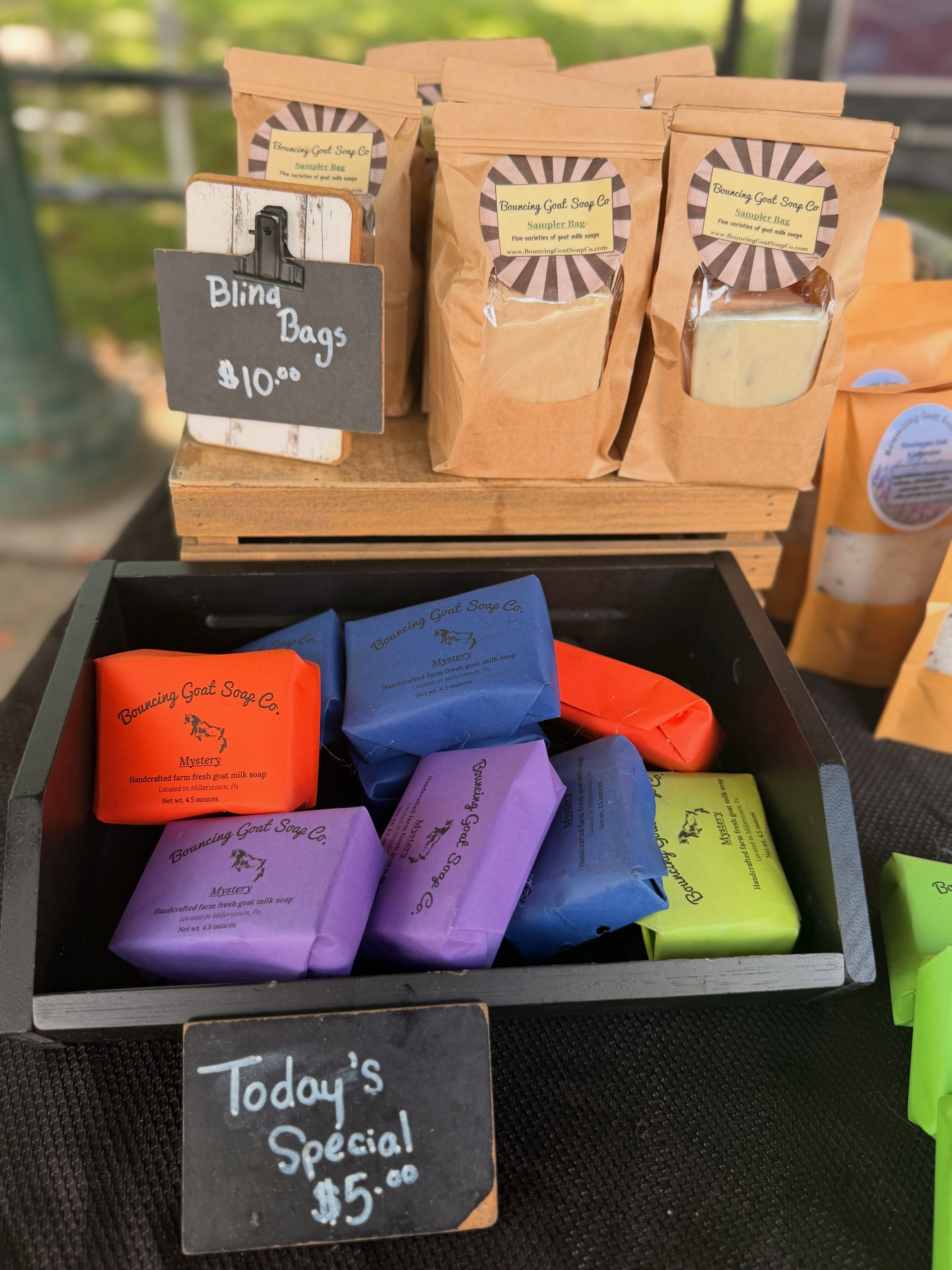I have made it to market! I have a restock on lavender lip balms. Would have had more but have ever labeled a lip balm one handed? Ugh I gave up!