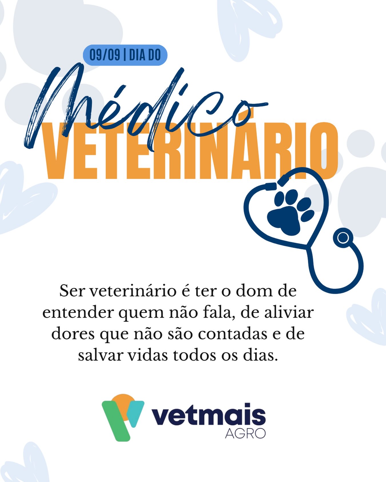 Cuidar dos Animais é um ato de amor à vida.
Parabéns pelo seu dia !!!
#veterinaria #medicinaveterinária #medicoveterinario