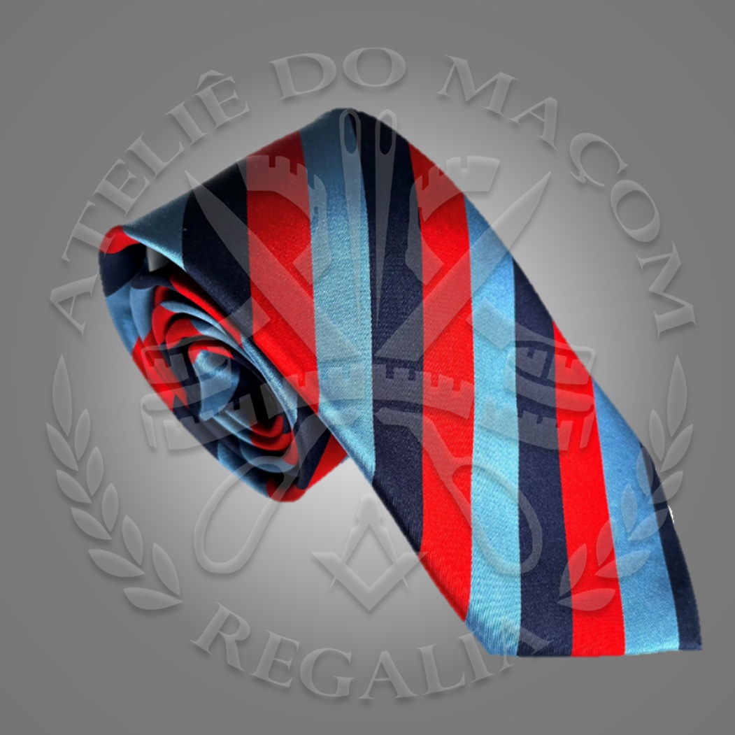 A gravata comemorativa da UGLE (United Grand Lodge of England ou Grande Loja Unida da Inglaterra) que celebra a ligação com o Arco Real é a famosa gravata listrada Masonic Striped One Journey Tie da coleção "One Journey"
www.ateliedomacom.com.br