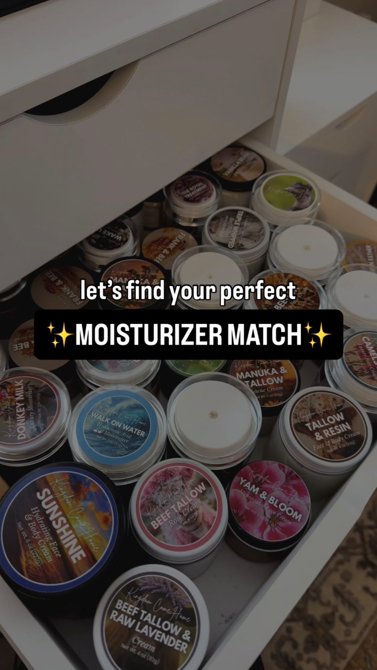 āØDry? Oily? Sensitive? Mature? Acne-prone? Looking for something lightweight, ultra-rich, tallow-based, or packed with targeted botanicals?
We have a moisturizer for thatā¦š
The trick is figuring out which one is your PERFECT match.
Thatās why we created our Glow Guide Quiz!
Answer a few quick questions about your skin and weāll help point you toward the KCH moisturizer that makes the most sense for you.
And hereās a little bonusā¦š¤
Through 09/11, you can get your moisturizer match for 25% off using code āMOISTURE25āšæ
šComment āMATCHā and weāll send you the Glow Guide Quiz + your discount code!
ā
#nontoxicskincare #cleanbeauty #moisturizer #skincareroutine #cleanskincare