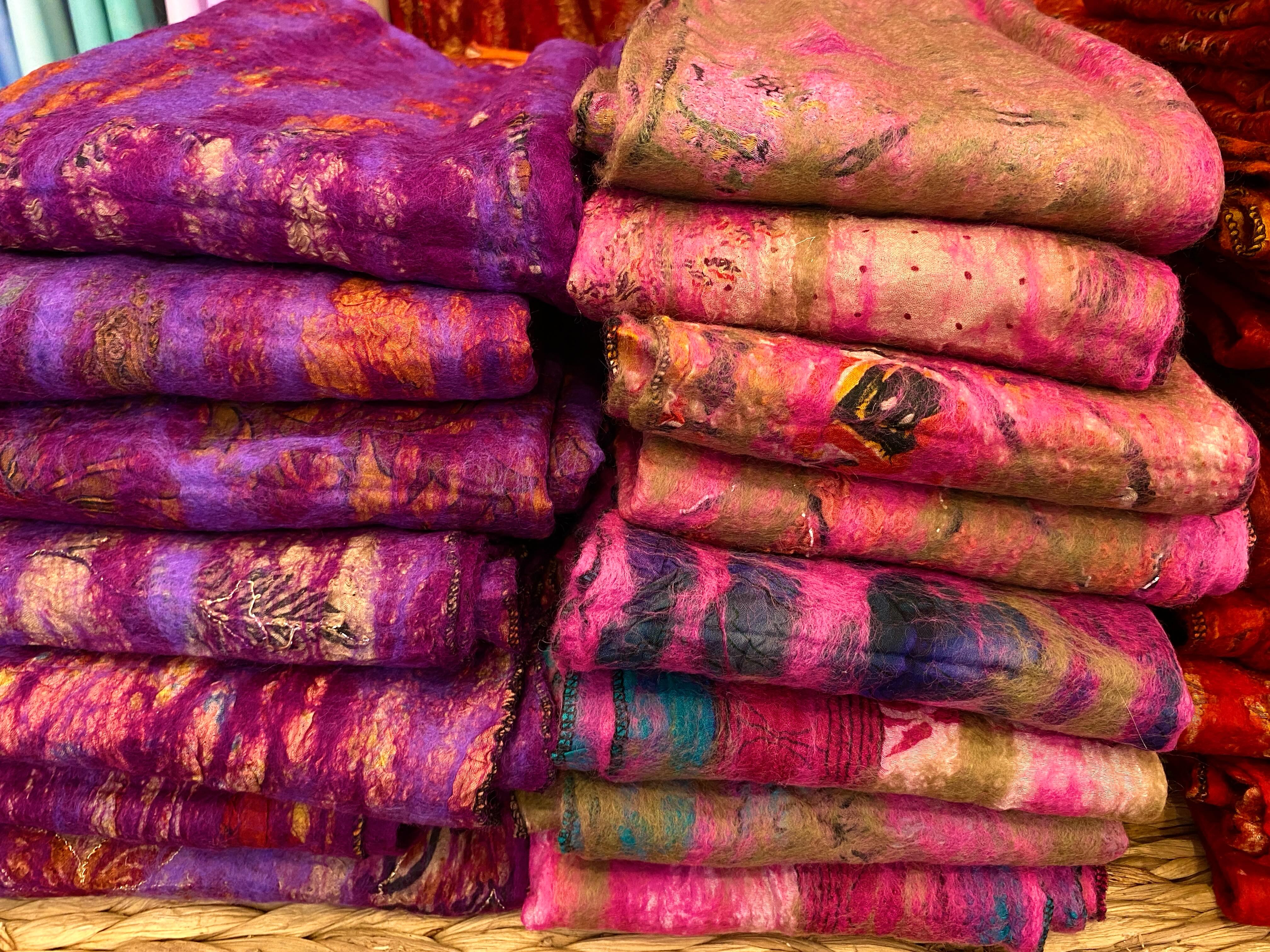 Our bestselling felted sari silk scarves are back in stock… and it’s a really good batch. Which colour will you go for?
🐑 Fair Trade
🐑 Natural silk and sheep’s wool
🐑 Handmade in Nepal