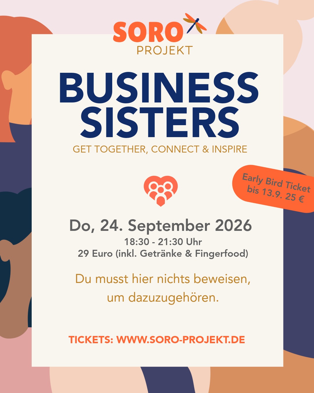 Du musst nichts Perfektes vorweisen, um bei den SORO Business Sisters dazuzugehören. Hier ist Raum für ehrliche Gespräche, gegenseitige Unterstützung und Verbindungen, die über einen gemeinsamen Abend hinausreichen.
Am 24. September findet bereits unser fünftes Treffen statt. Dieses Mal mit einem LinkedIn-Impuls von Sophia Bried von LUMERA Digital und einem Netzwerk-Labor mit mir, in dem wir gemeinsam neue Ideen, Kooperationen und Unterstützungsmöglichkeiten entwickeln.
📅 24. September 2026
⏰ 18:30–21:30 Uhr
📍 SORO POP UP ROOM Wiesloch
Nur noch bis 13.09.26: Early-Bird-Ticket für 25 Euro statt 29 Euro.
Tickets über den Link in der Bio.
Erzähl gerne mal in den Kommentaren:
Was brauchst du, damit sich ein Netzwerk für dich wirklich gut und ehrlich anfühlt?
#SOROBusinessSisters #Frauennetzwerk #Wiesloch #FrauenImBusiness