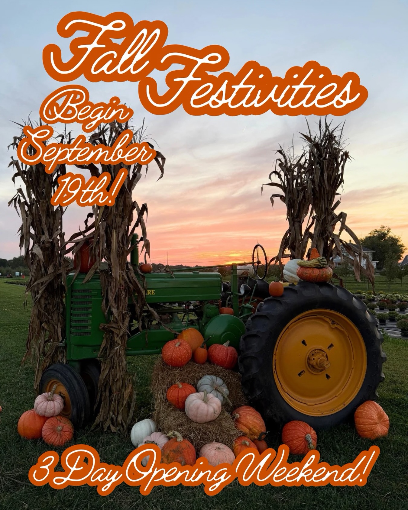 Fall 2026 Three-Day Opening Weekend: Saturday, September 19th, Sunday, September 20th, and Monday, September 21st! Read below for more info ⬇️
🎃Pick-your-own pumpkins directly from the vine!
🍎Pick-your-own apples: LIMITED SUPPLY THIS YEAR!
💐Pick-your-own flowers: sunflowers, zinnias, celosia, and more.
🌽2026 Corn Maze👀🦅!
🌽Corn Pit!
🐥Red Valley Ranch Pony Rides & Petting Zoo (Saturday & Sundays only, cash only, separate from admission ticket)
🚜Hayride
🍔Food Tent (Saturday & Sunday only)
🍦Ice Cream Truck (Saturday & Sunday only)
🥦Fall Veggies + Brazilian speciality veggies at our tent
🍯Local Honey from @gardenstateapiaries
🍂Fall Flowers at our tent: Mums, Asters, African Marigolds, Montauk Daisies + cornstalks, Indian Corn, & straw bales for fall displays!
⏰Saturdays & Sundays, 9:30 am to 5:30 pm, with 5:30 pm being last entry!
💵We take cash & card!💳
Visit our website (link in bio) for more info!