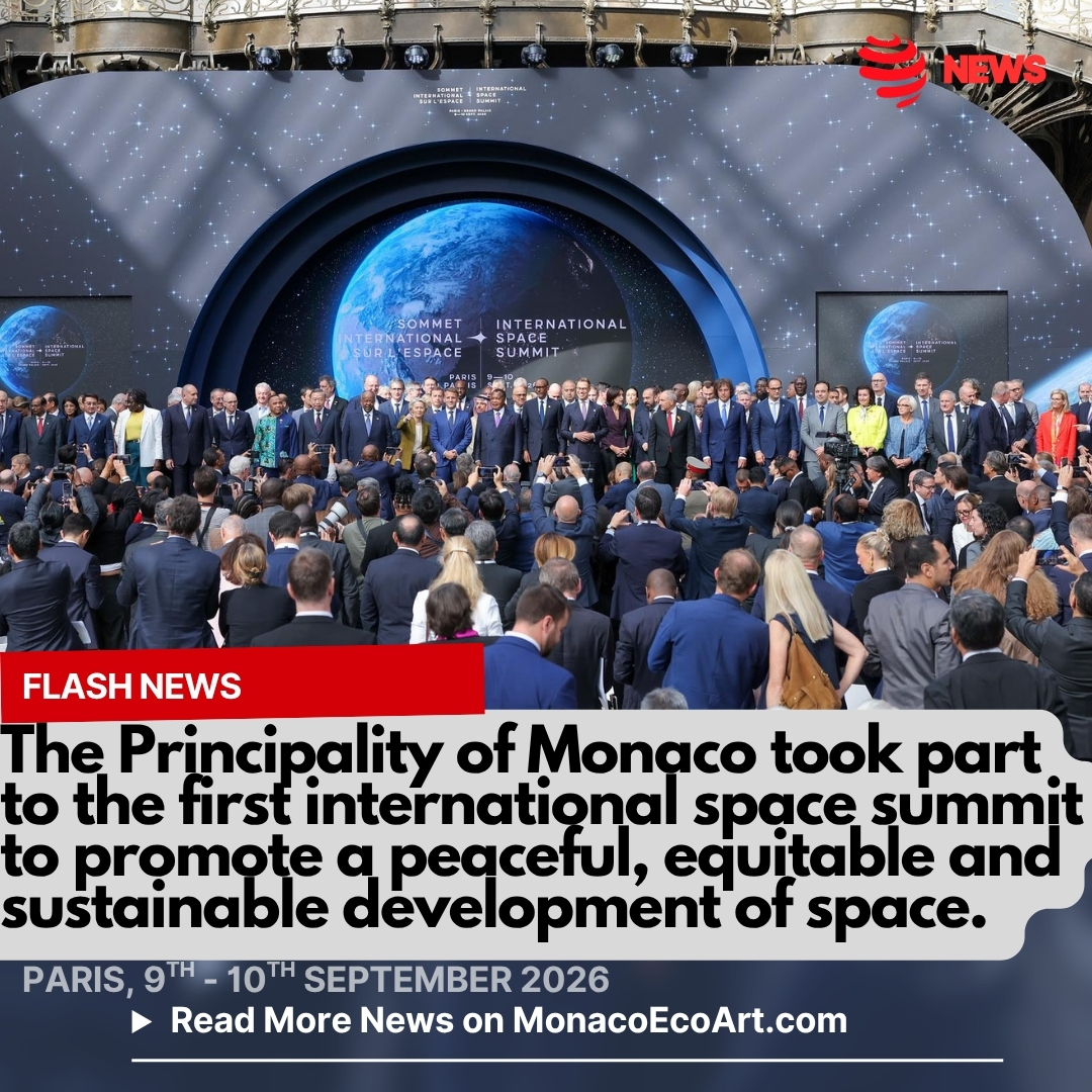 @mo.eco_art MonacoEcoArt.com #flash #news #space #climatechange #monaco #international 🇲🇨 🌐🚀 On the 9th and 10th September 2026, the Prince’s Government and the Embassy of Monaco in France took part in the first #international space #summit, held in Paris at the Grand Palais gathering ninety #state #delegations: the #event aimed at bring together #stakeholders from the space sector sharing common #commitments to promote a #peaceful, equitable and #sustainable development of space 🪐☀️♻️Amid major geopolitical upheavals, close #cooperation among space actors —political, scientific, and industrial representatives— who share common objectives is essential; thus, the debate focuses on space exploration science and technology, space security and governance, and the sector’s economy ⛈️🌀🌡️Space technologies are increasingly used to everyday life, from weather forecasting and climate monitoring to positioning and telecommunication: the growing number of space #actors and #reliance on space technologies call for #greater #coordination, as interdependencies, emerging #technologies, and orbital #congestion pose increasing risks to space activities 📡🗑️ Space debris mitigation and advanced extreme weather forecasting are two critical pillars of modern global sustainability🔹While solving orbital congestion protects the space infrastructure we rely on daily, improving extreme weather forecasting is vital for climate adaptation and protecting human lives on Earth, with special regard to Life-Saving Evacuations, Resource Optimization, Infrastructure & Food Security, Grid Resilience, Agricultural Safeguards and Climate Adaptation 🗣️🔴⚪ H.E. Valérie Bruell-Melchior, Ambassador of Monaco to France, together with an official delegation from Monaco’s Embassy and the Department of External Relations and Cooperation reaffirmed, on behalf of the Sovereign Prince, the national engagement towards a targeted legal framework developed by the Office for Outer Space Affairs of the Government of Monaco to foster the growth of its space sector within a safe and appropriate framework 📸 © @gvt_monaco #internationalspacesummit - Layout and Contents by: © MonacoEcoArt.com