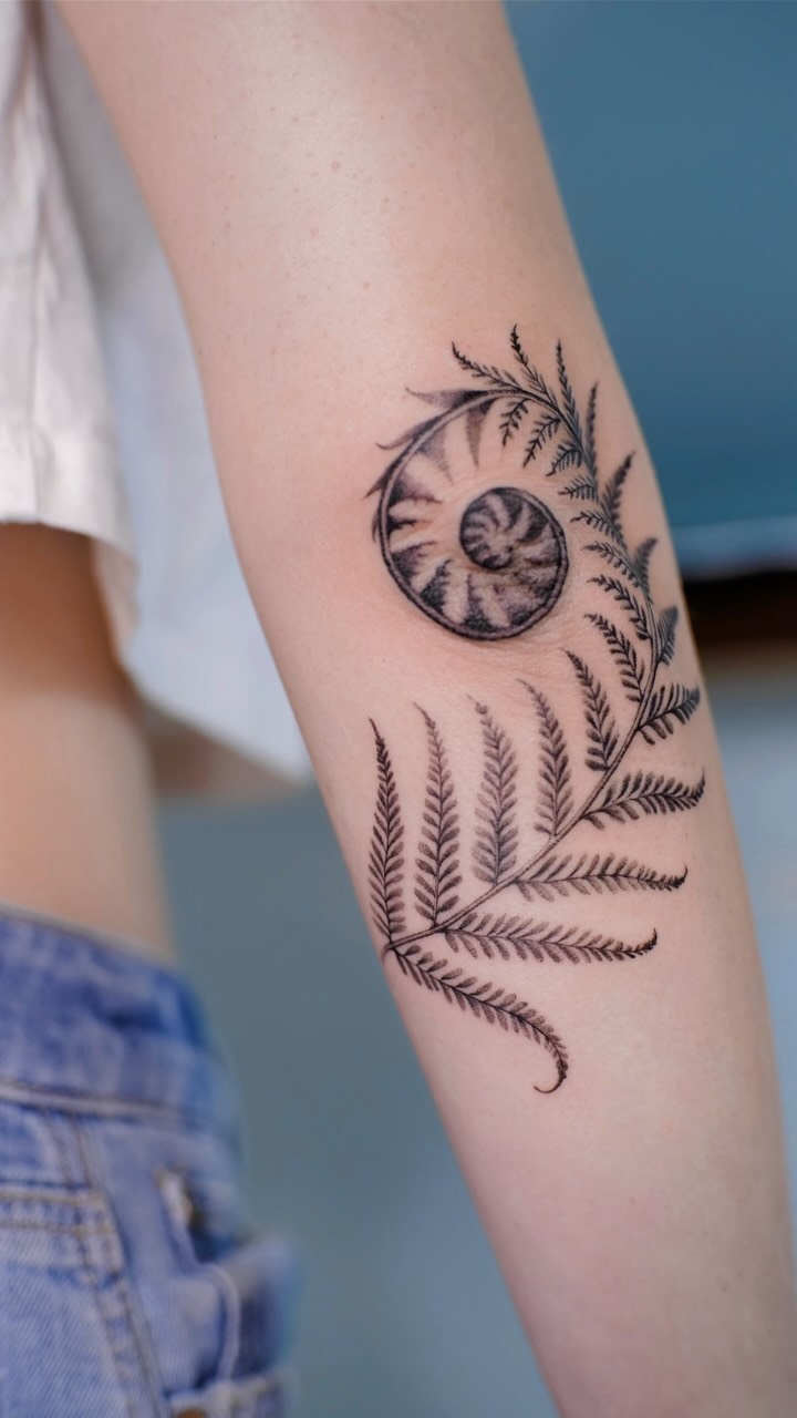 One of the most challenging and time consuming botanical designs - is definitely a FERN - delicate, complex, and so soooooo detailed, almost fragile, yet so resilient and absolutely beautiful! Scroll to see how this beauty healed ✨🌿 #ferntattoo #palapalaitattoo #palapalai #tattoobigisland #tattookona
