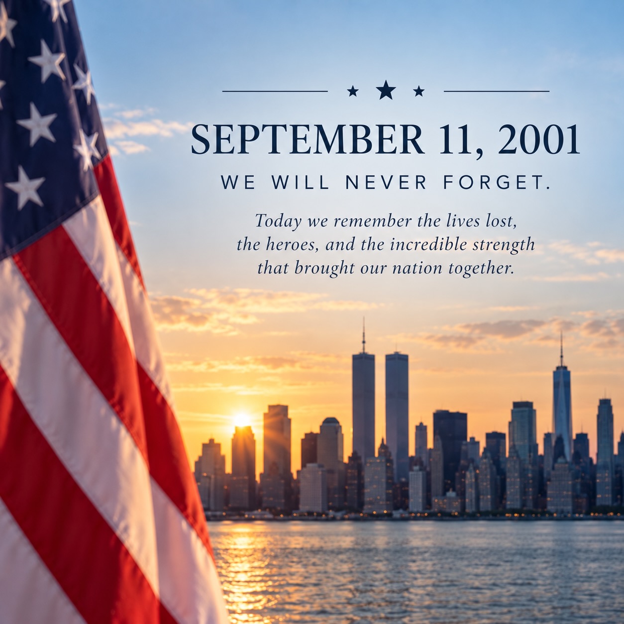 September 11, 2001
We will never forget. 🇺🇸