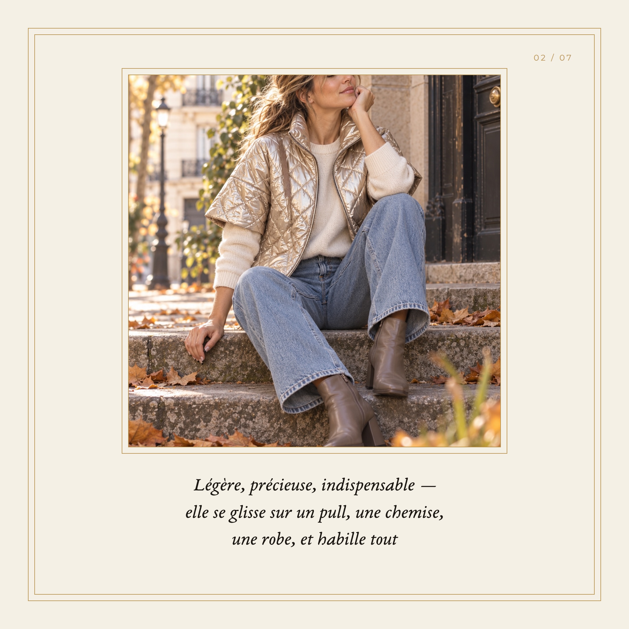La doudoune sans manches, c’est LA pièce qu’on ressort de septembre à mars sans jamais s’en lasser. 🤎
Sur un pull en laine, une chemise, une robe fluide — elle s’invite partout et habille tout, sans jamais alourdir la silhouette.
Chez Ldkorshop, chaque doudoune est choisie avec soin puis personnalisée à la main : patch imprimé cousu à la pièce, pour une version qui n’existe qu’en un seul exemplaire. La vôtre.
Craquez pour la vôtre → lien en bio 🖤
📍 Grignan, Drôme Provençale
#ldkorshop #doudounesansmanches #modeupcyclée #automne #automne