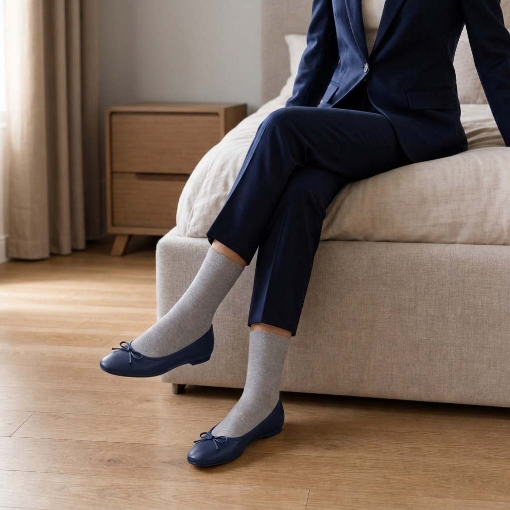 Une douceur que l'on ressent, un confort qui dure. ✨
Confectionnées en coton égyptien Soft Cotton de grande qualité, ces chaussettes pour femme offrent une sensation de douceur naturelle à chaque pas. Les longues fibres du coton garantissent qualité et résistance, tandis que leur design sans bord-côte assure un ajustement confortable et un style épuré et raffiné.
Un plaisir à porter au quotidien, pour un confort léger qui vous accompagne à chaque instant.
#doredoreicon