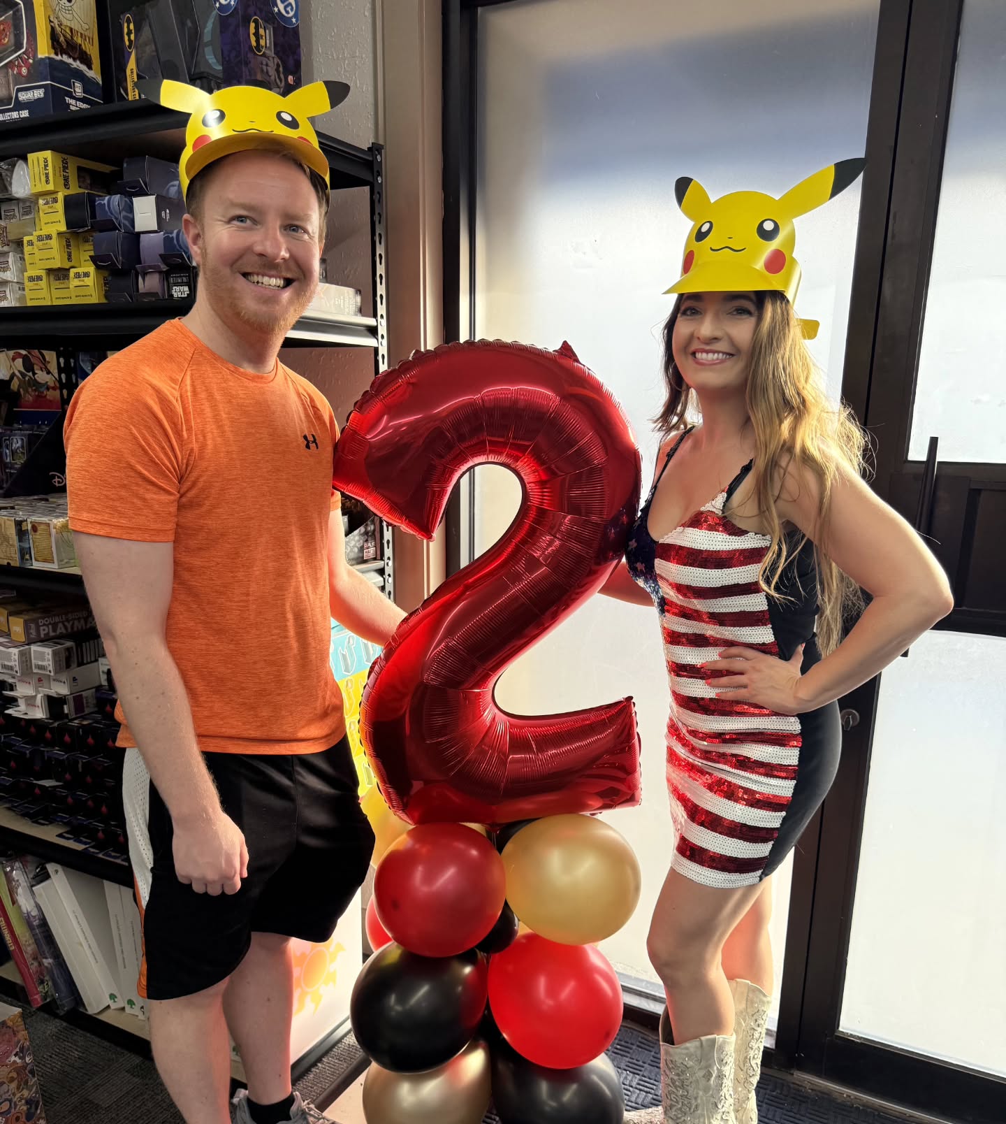 When your sister and @dirtroaddancingcountry stop in! Thanks everyone for coming in to celebrate with us on Saturday! Thanks especially to @sugar.bug.sweets for the delicious cupcakes! Everyone give her a follow if you want delicious home made treats! @sugar.bug.sweets cupcakes are amazing! 👌
#POKEMON #pokemontcg #mtg #tcgstore #party