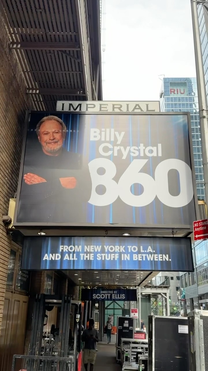 Billy Crystal is back on Broadway! The Tony and Emmy Award-winning star will debut his new show 860 at the Imperial Theatre, chronicling the tragic loss of his beloved home after the Palisades fires. This one-man show will play a limited engagement through January 2nd. Are you excited to see Billy Crystal back in the Big Apple? #MarqueeMonday