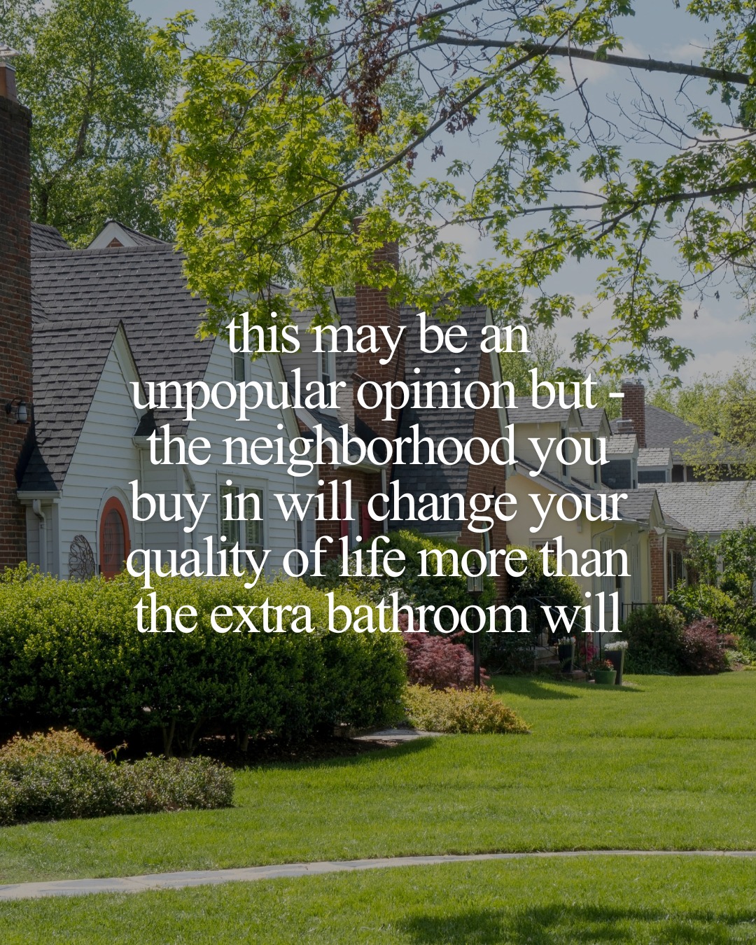 Unpopular opinions in real estate, but we're saying them anyway. π
Swipe through a few truths we tell our clients even when they're not what they expect to hear. The neighborhood matters more than the finishes. The right agent tells you when to walk away. Your first home doesn't have to be your dream home, it just has to get you closer to it.
We'd rather give it to you straight than tell you what sounds good.
Which one hit the hardest? Tell us below π
#HomegrownRealty #TampaRealEstate #UnpopularOpinion #RealEstateTips #TampaBayHomes
