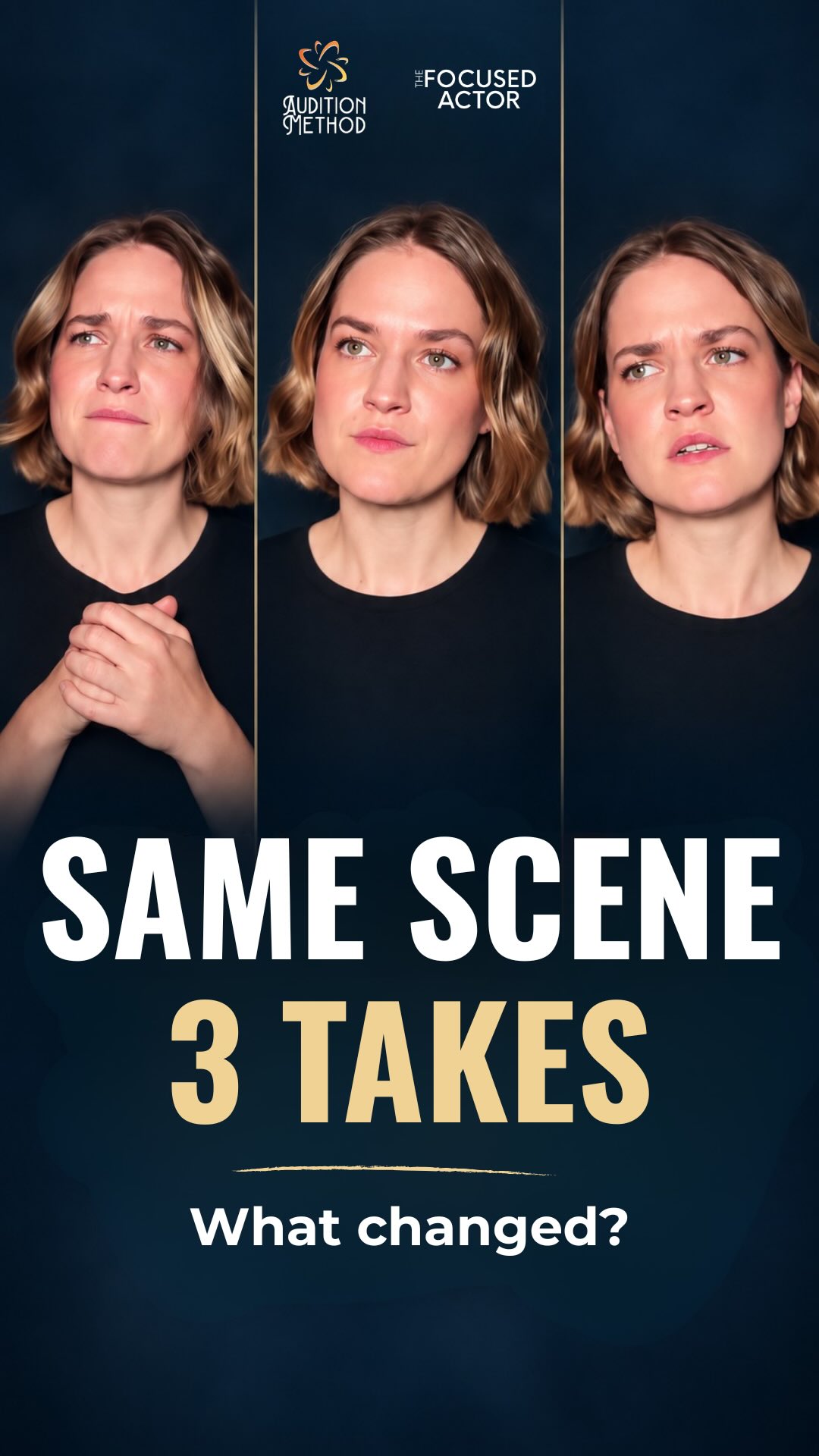 Same scene. Three takes.
This exercise is about making a specific choice and then letting it affect you.
Instead of sitting in your head trying to “act” the scene, you give yourself something concrete to play underneath the words — a thought, intention, relationship, or point of view.
Then you stop controlling the result.
The choice gives you direction.
Your job is to listen, respond, and let whatever happens happen.
Same lines. Different choice. Different impact.
This is the kind of work we’ll explore in the 8-Week Saboteur to Superpower Masterclass: getting out of your own way, making stronger and more specific choices, and using what’s already happening internally to deepen your character work.
Comment SUPERPOWER for details.
#stayfocused #actorlife #actingtips #saboteur #actingclass