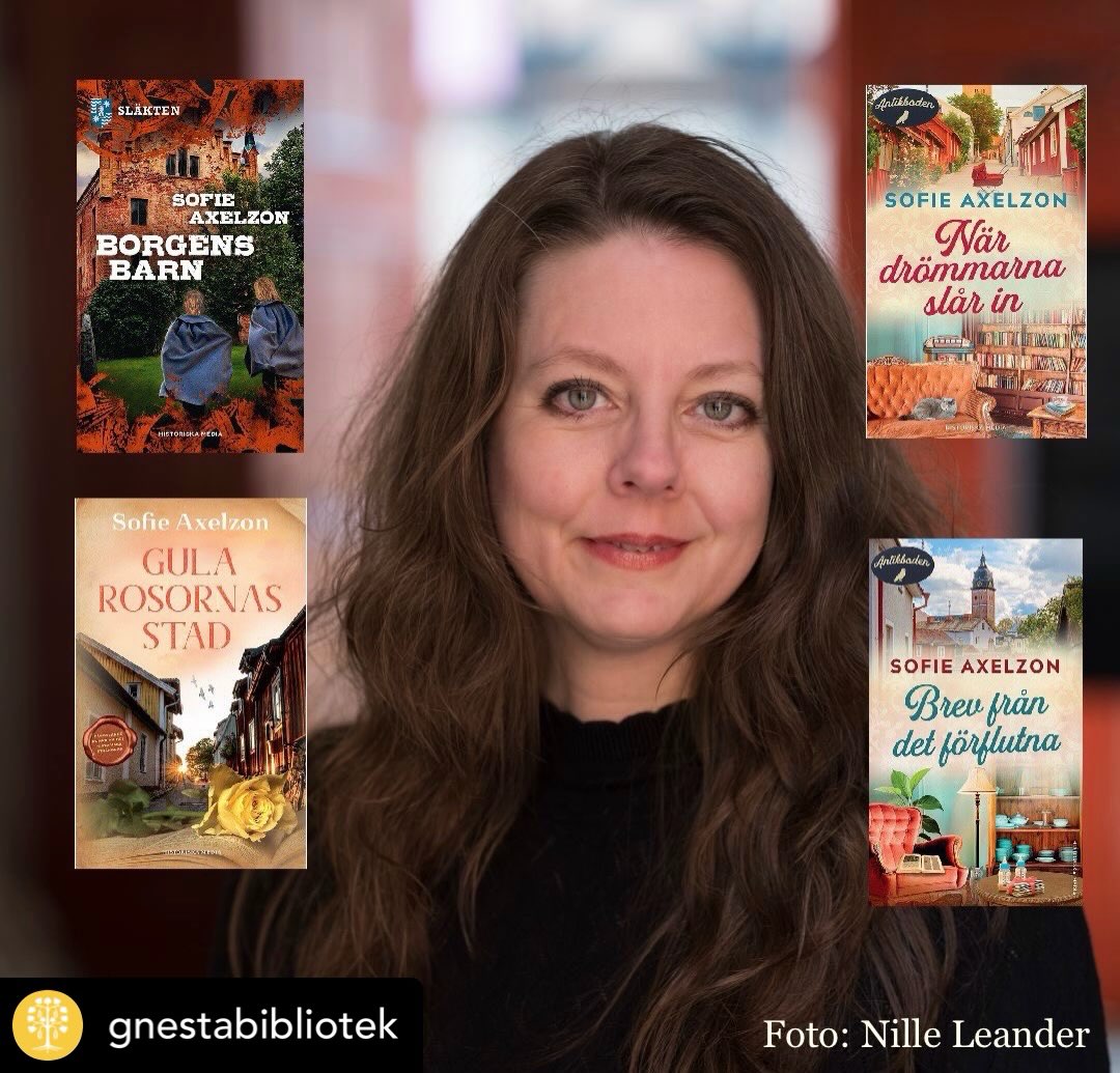 GNESTA BIBLIOTEK!
Välkommen på författarbesök med Sofie Axelzon! ✨
Obs! Nytt datum! Författarbesöket torsdag 10 september är inställt på grund av sjukdom. Sofie Axelzon kommer istället till Gnesta bibliotek torsdag 17 september. Redan uthämtade biljetter gäller då också. Välkommen!
Torsdag 17 september
Klockan 19-20
Gnesta bibliotek
Gratis biljetter finns att hämta på biblioteket.
Sofie Axelzon har skrivit flera böcker med historiska inslag som utspelar sig i hemstaden Strängnäs, bland annat Borgens barn som ingår i stafettserien Släkten och böckerna Gula rosornas stad och När drömmarna slår in.
Nu är Sofie Axelzon aktuell med en ny bok i serien Antikboden, Brev från det förflutna. Kom till biblioteket och hör henne berätta om sina böcker och sitt författarskap!
✨
#gnestabibliotek #gnesta #sofieaxelzon #författarbesök #antikboden
