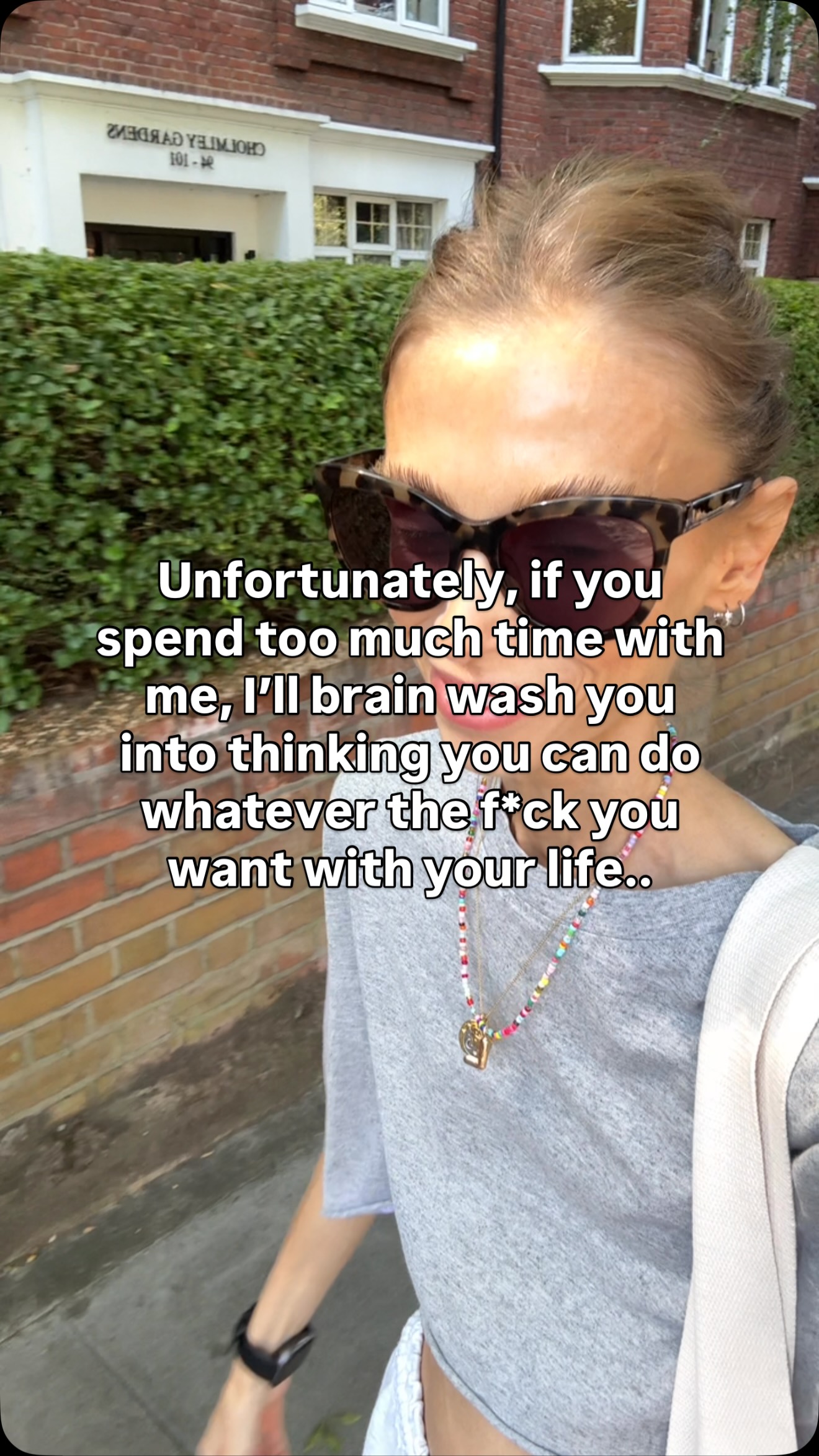 Unfortunately, if you spend too much time with me, I will brainwash you into thinking you can do whatever the f*ck you want with your life..
*whispers* because you can!
Seriously, who wrote the rule book?
It’s time to burn it.
It’s all made up.
Societal conditioning has to go girl, this is YOUR life and it doesn’t need to make sense to anyone else but YOU.
You wanna do the thing? DO IT.
You wanna move abroad? DO IT.
You wanna quit the job? DO IT!
You don’t need approval or permission from others if you know deep in your heart it’s what YOU want.
We spend so much time worrying about what other people might think about us, our decisions, choices, or lifestyle.
That we forget to actually live the one we came here to live.
You’re not here to conform to rules that aren’t even real.
And sometimes those expectations are created by US.
Ditch them, they don’t belong to you.
They never did.
Give yourself the permission slip right now to follow what lights YOU up, not what keeps others comfortable / happy.
If this is landing, stay close, because something is coming 👀🤭
.
.
#liveyourlifenow #youdoyou #mylifemyrules #becomingthebestme #mindsetshifts