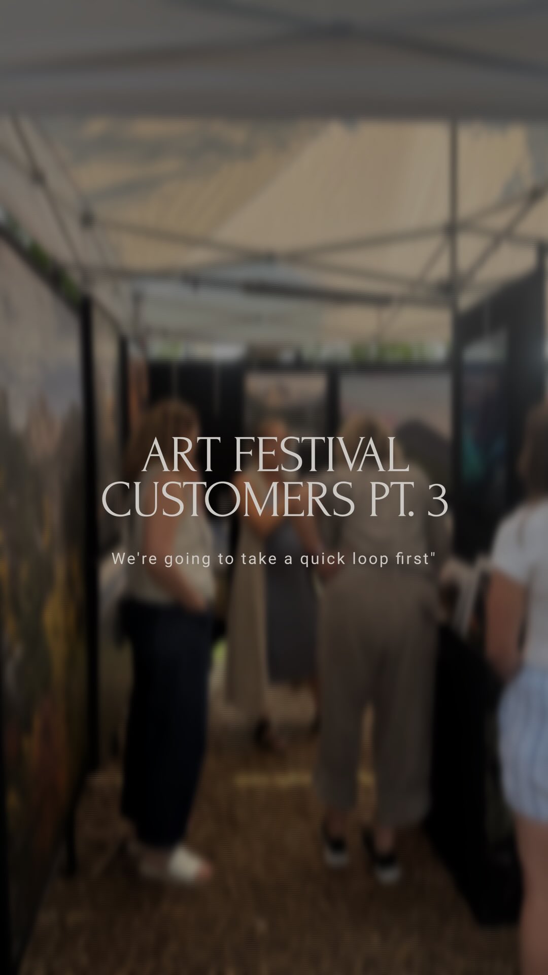 “I LOVE this! It would look perfect above our chair.”
“We’re just going to make a quick loop and then we’ll be back!”
Every art festival artist knows these words!
9 times out of 10, they disappear into the festival abyss, never to be seen again. 🫠
BUT… every once in a while, against all odds, THEY ACTUALLY COME BACK. 🙌🏽 And I’ll admit, those are some of my favorite sales. ❤️
No hard feelings either way 💁🏼♀️ but if you’ve ever said “we’ll be back” at an art festival… just know the artist definitely remembers. 😂
Fellow artists, tell me I’m not alone on this one.