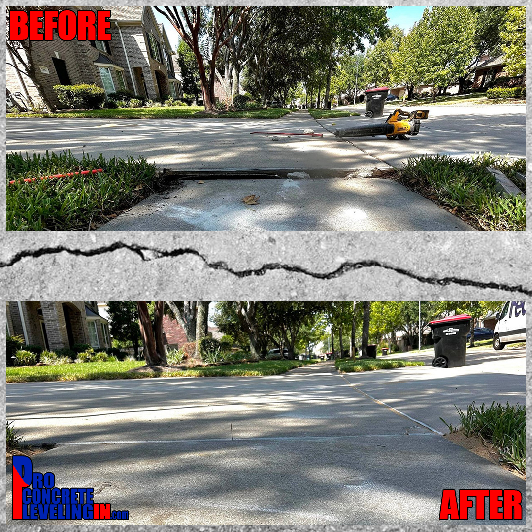 π Another trip hazard where the public sidewalk meets this customer's driveway. We see this often when rain runoff gets caught in the corner of the sidewalk and driveway causing soil erosion. Broken sprinkler lines are another common cause of a settlement like this.
https://www.rfr.bz/i9afd20